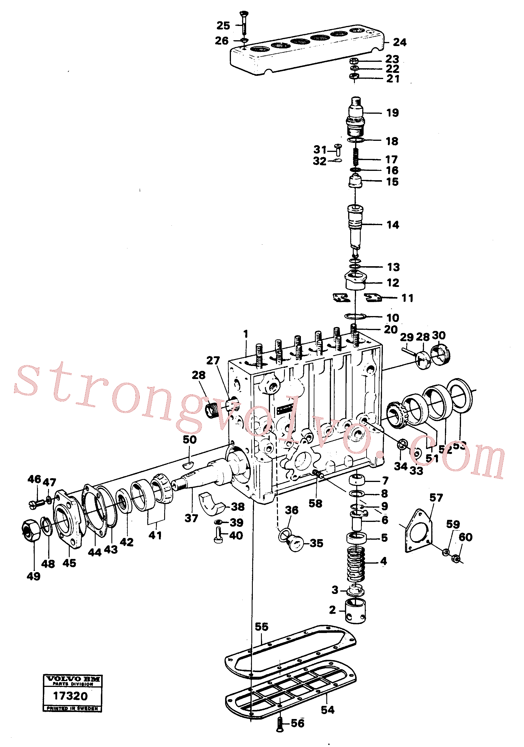 VOE956205 Volvo Bomba de injecção(17320 Montagem)