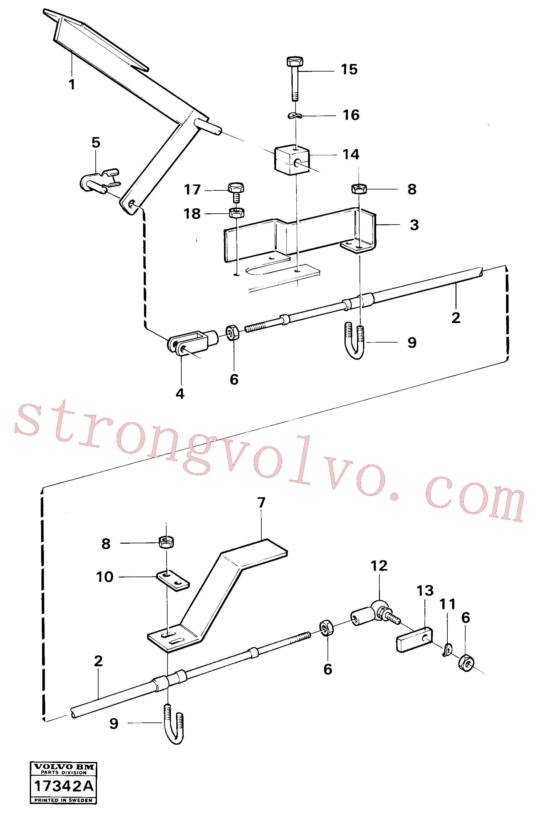 China Made VOE959078 Rótula angular Volvo Acessórios para escavadeira