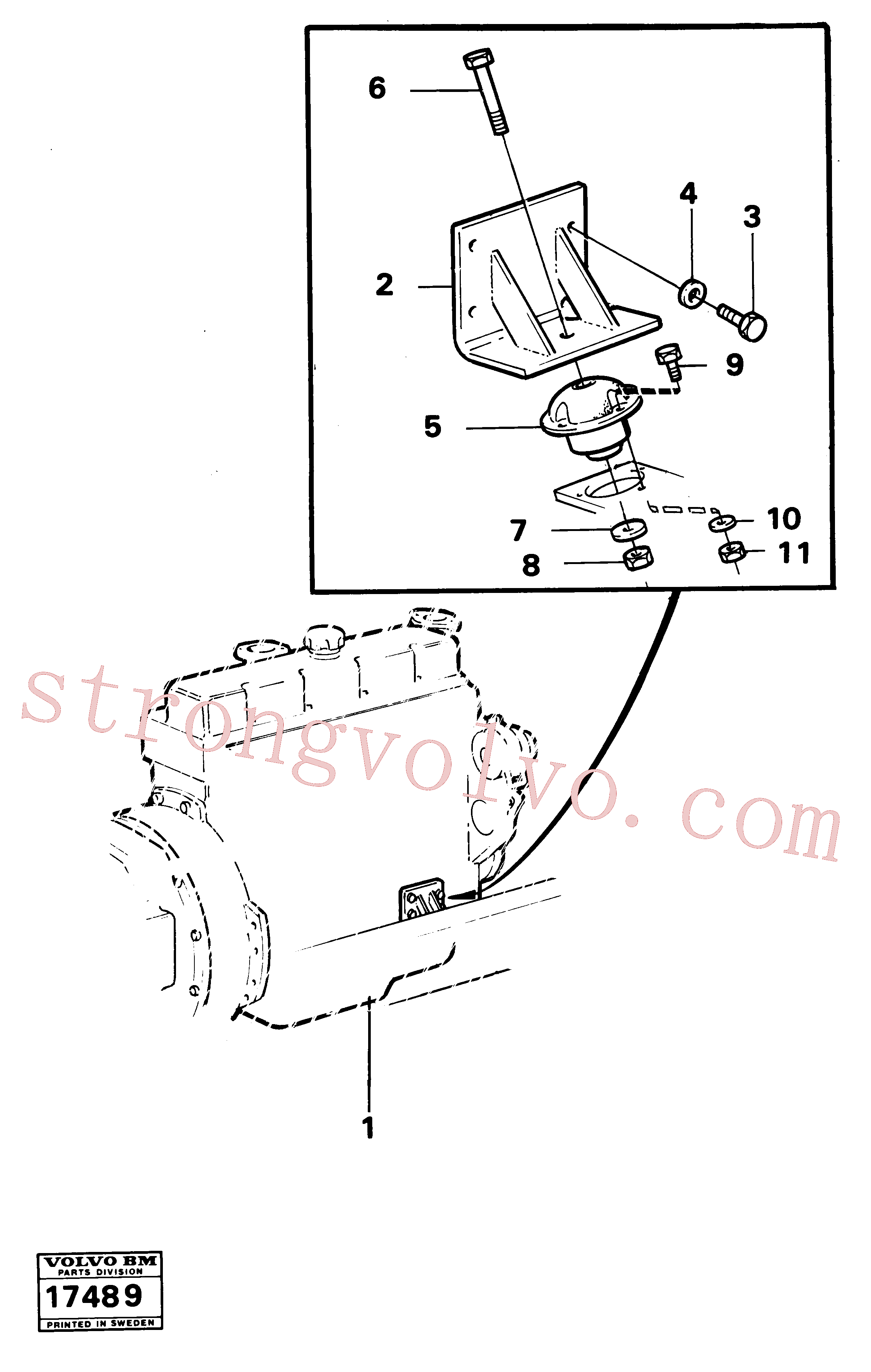 VOE955398 Volvo Suporte do motor(17489 Montagem)