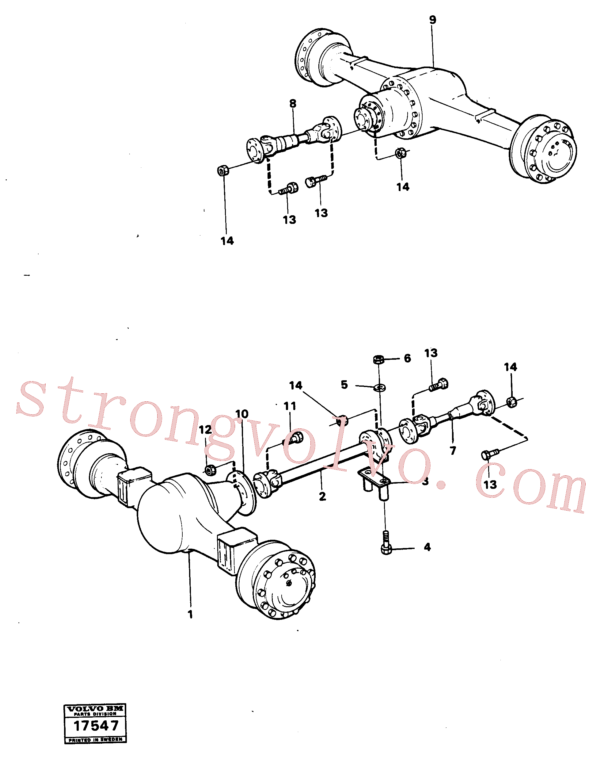 VOE955359 Volvo Veios propulsores com acessórios(17547 Montagem)