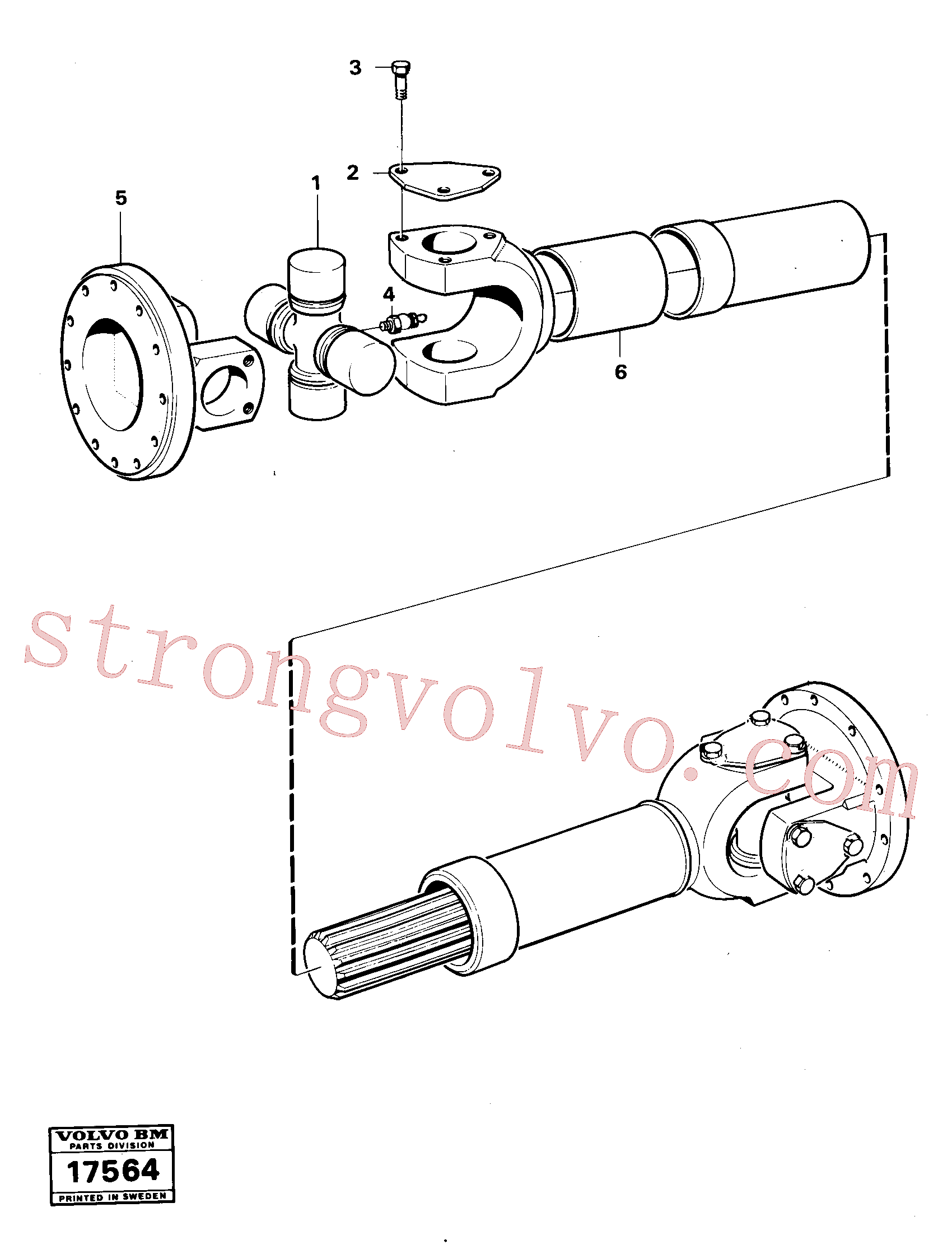 VOE11991588 Volvo Veio de hélice(17564 Montagem)