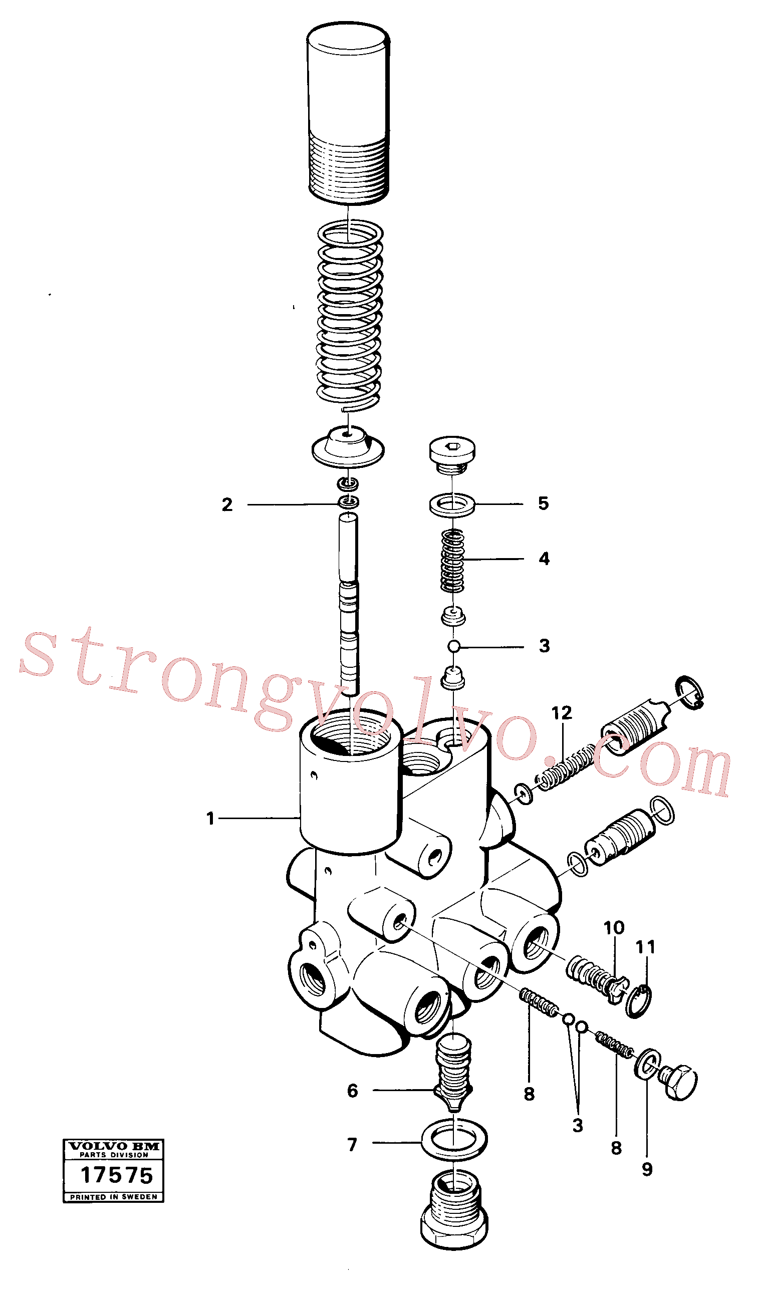 VOE7480178 Volvo Secção da válvula(17575 Montagem)