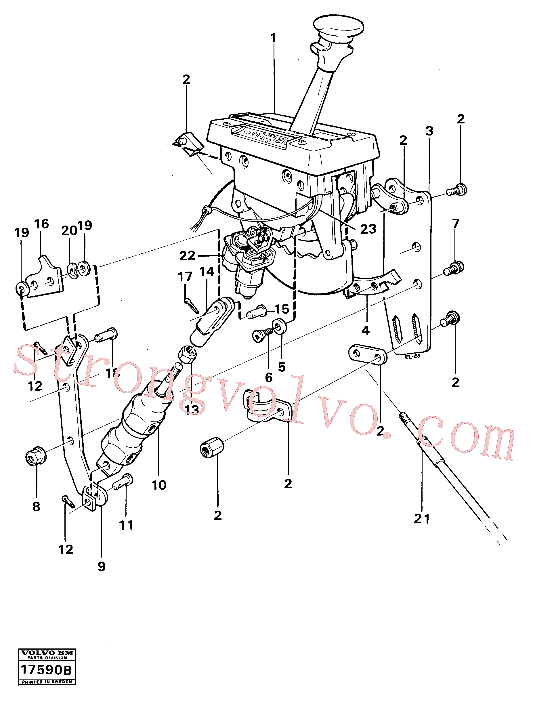 SA9321-20612 Volvo Selector de velocidades(17590B Montagem)