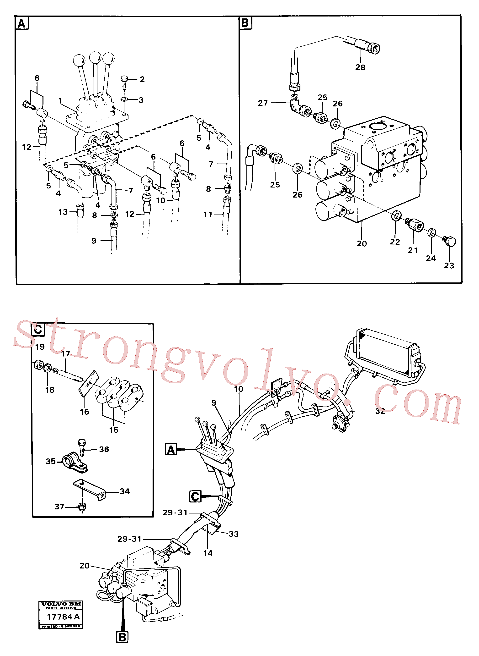 VOE957056 Volvo Linhas de controlo(17784A Montagem)
