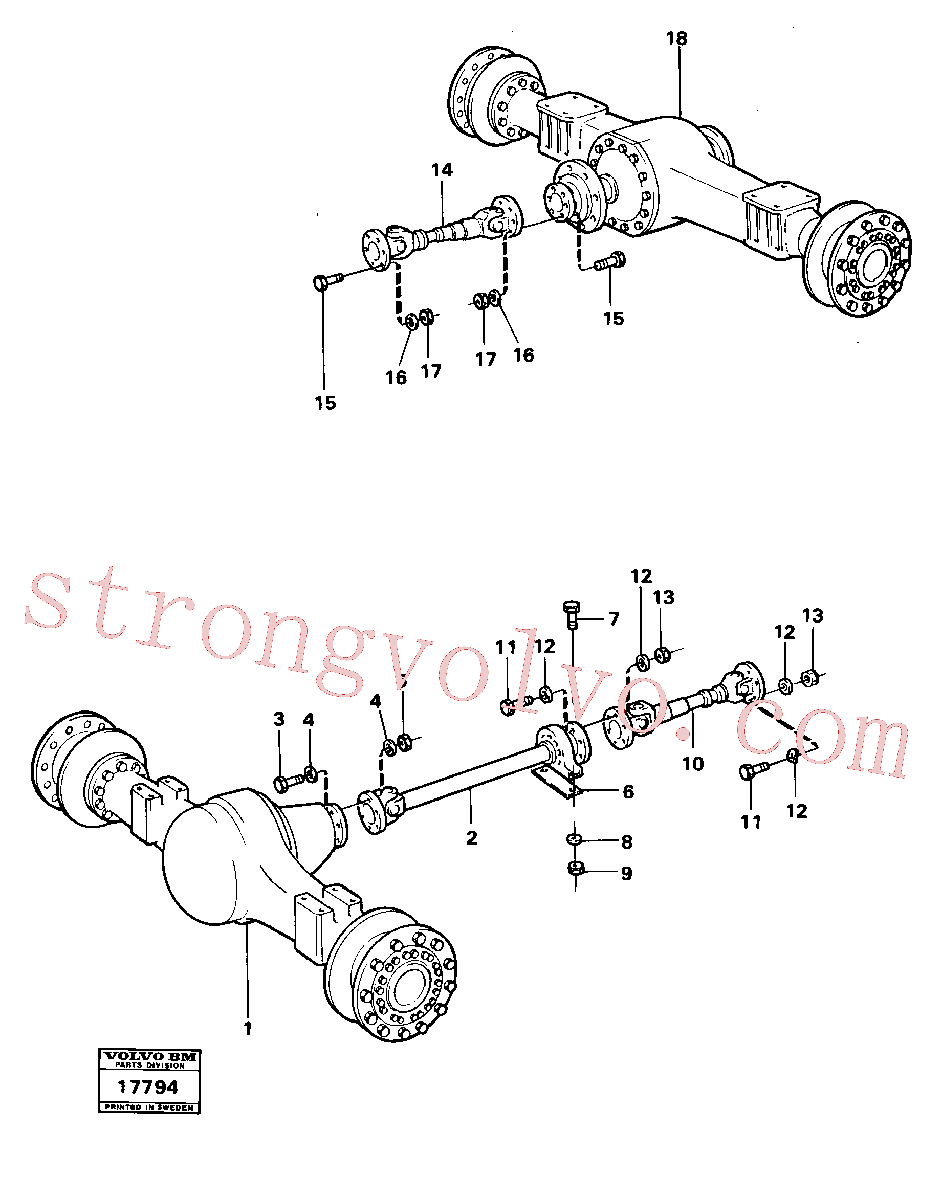 VOE963245 Volvo Veios propulsores com acessórios(17794 Montagem)
