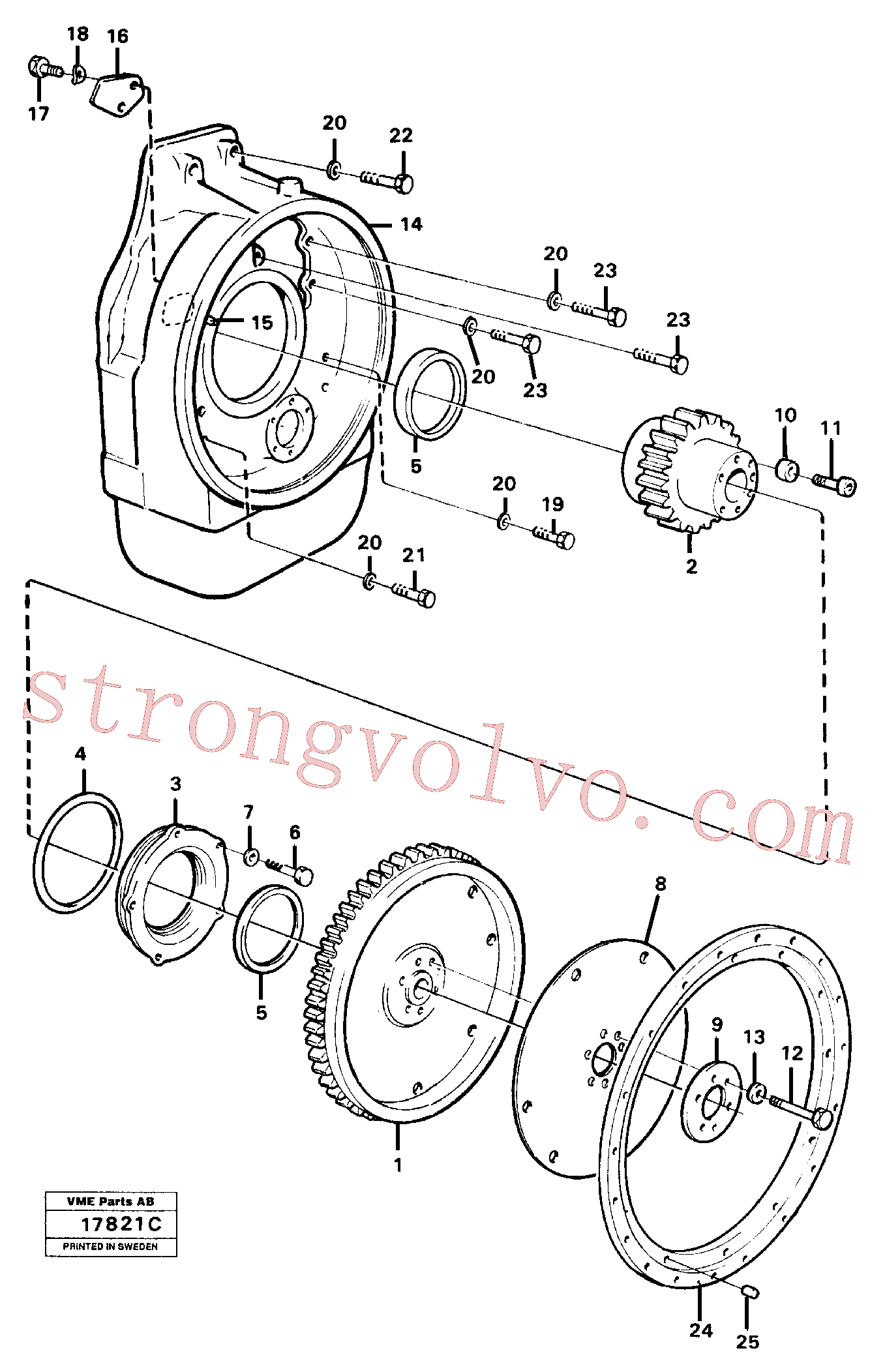 VOE13971002 Parafuso sextavado Volvo escavadeira