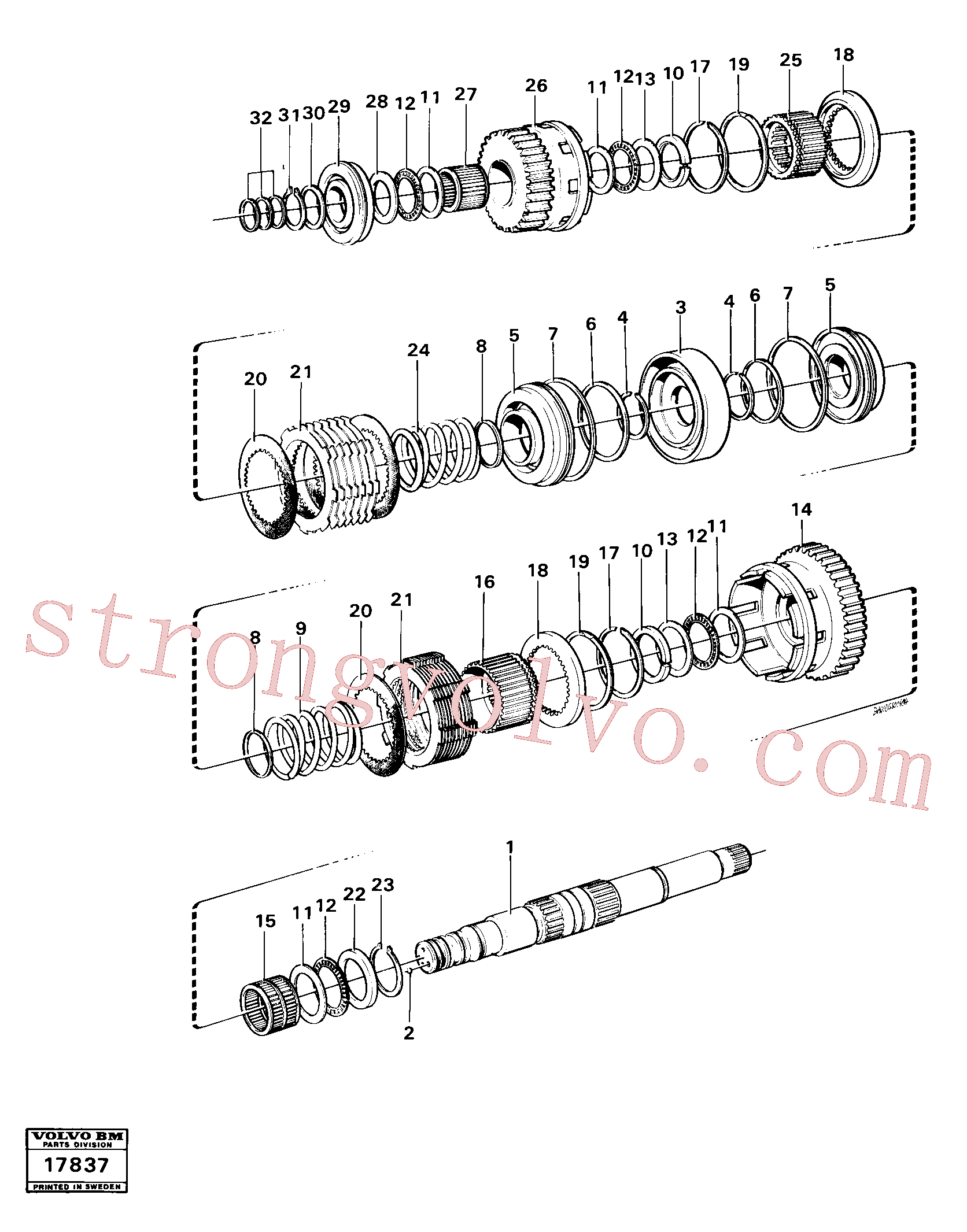 VOE11037146 Cubo embreagem Volvo escavadeira