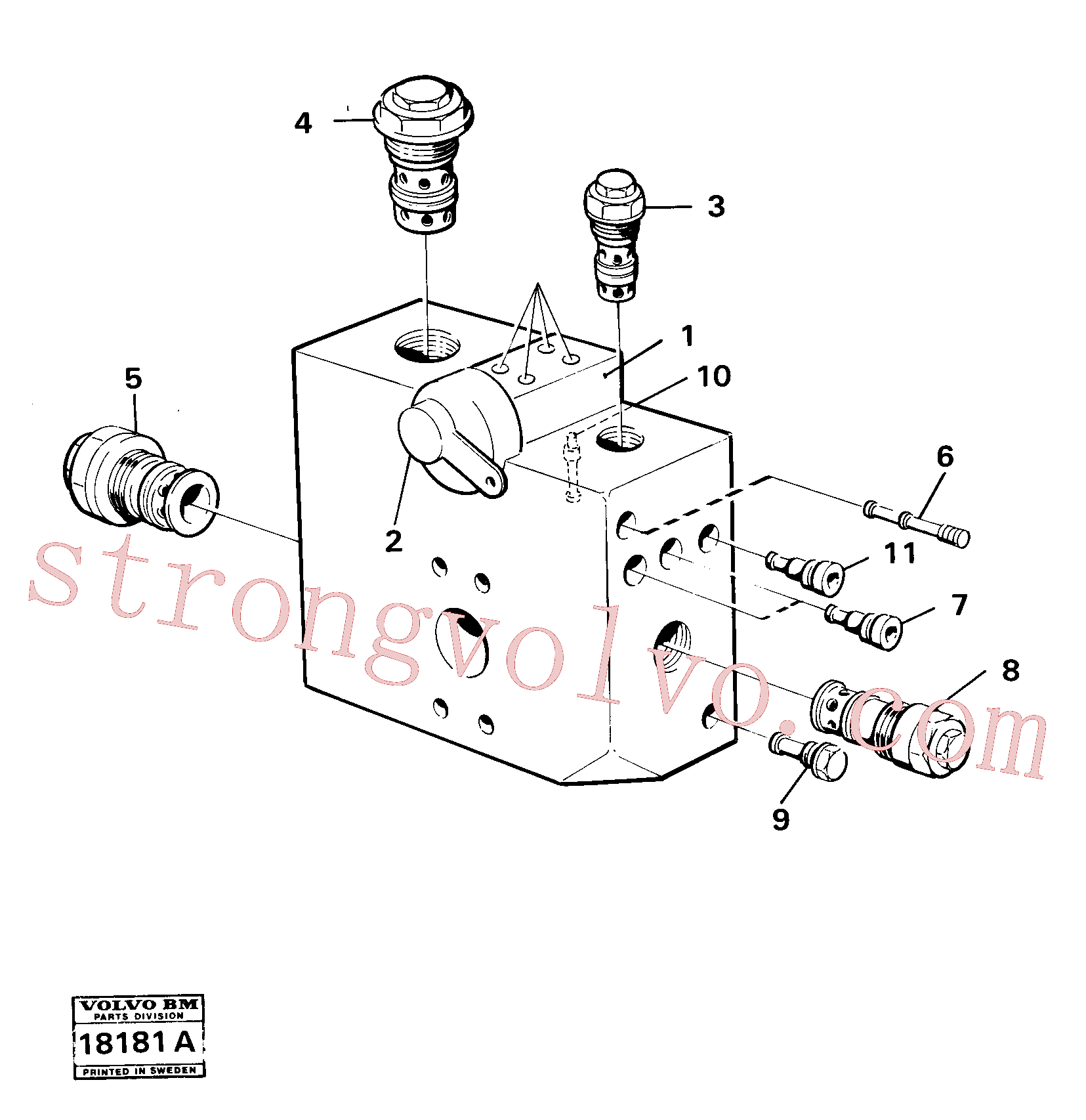 Volvo Acessórios para escavadeira VOE6213430 Check valve Acessórios