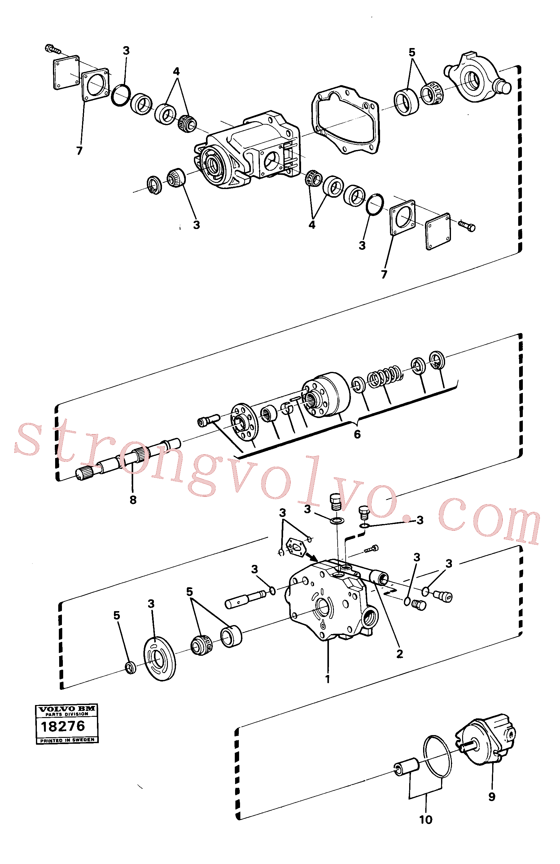 VOE6213368 Volvo Bomba hidráulica(18276 Montagem)