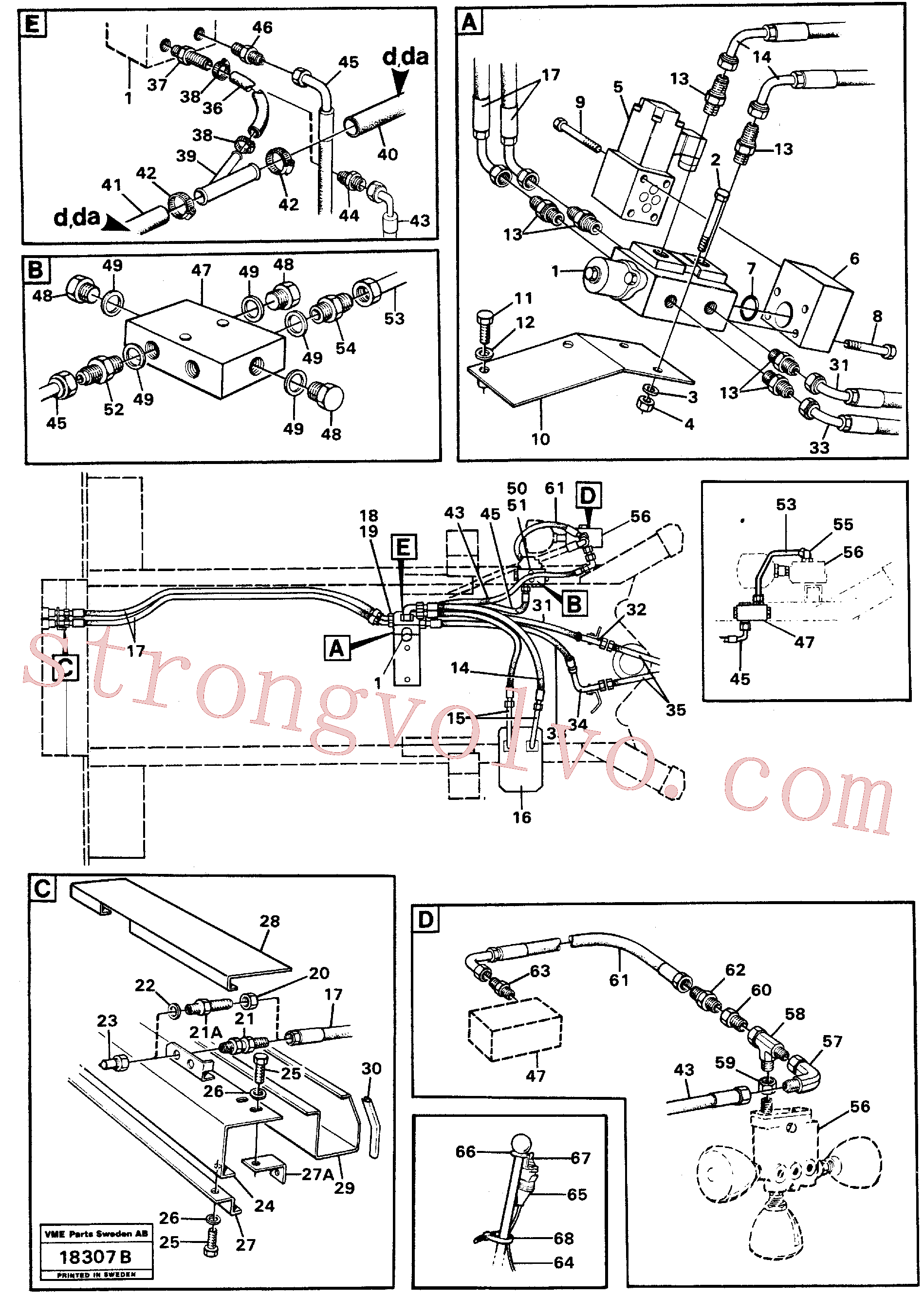 Volvo VOE4881233 Válvula hidráulica Volvo Acessórios para escavadeira