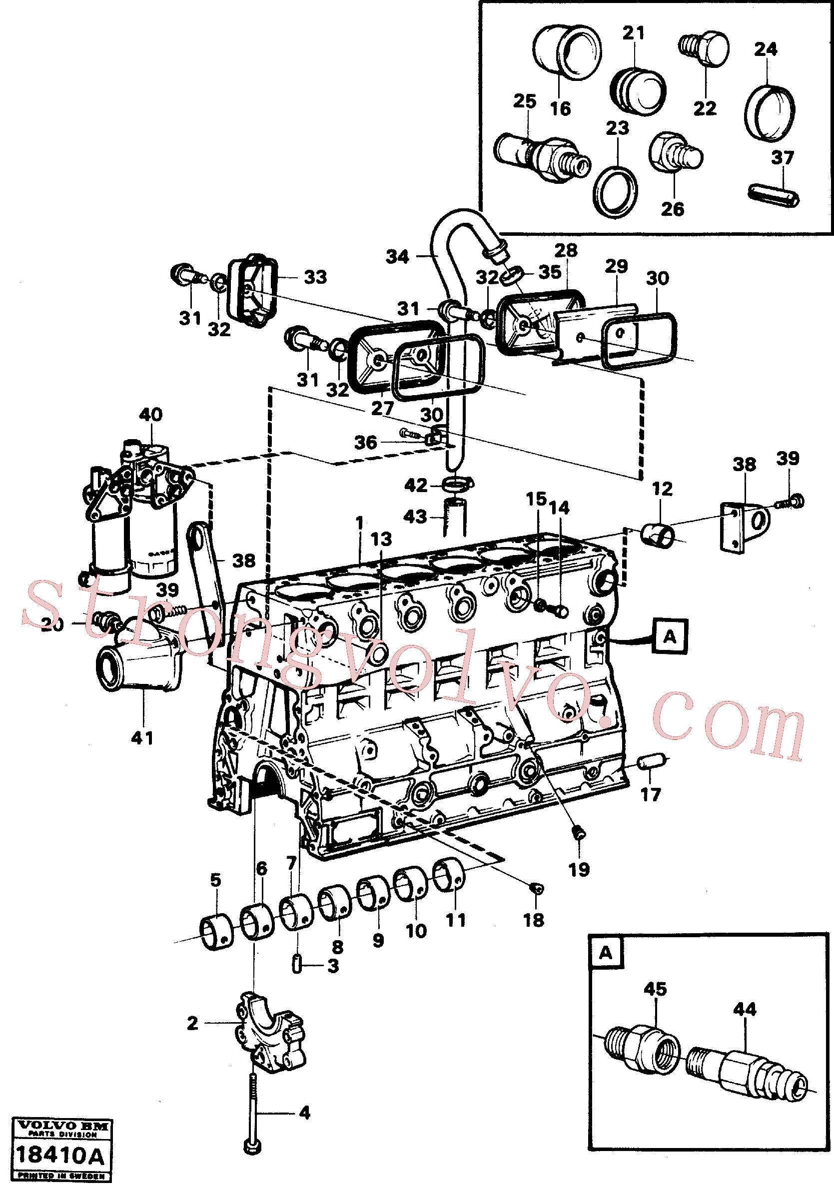 VOE927661 Volvo Bloco do motor(18410A Montagem)
