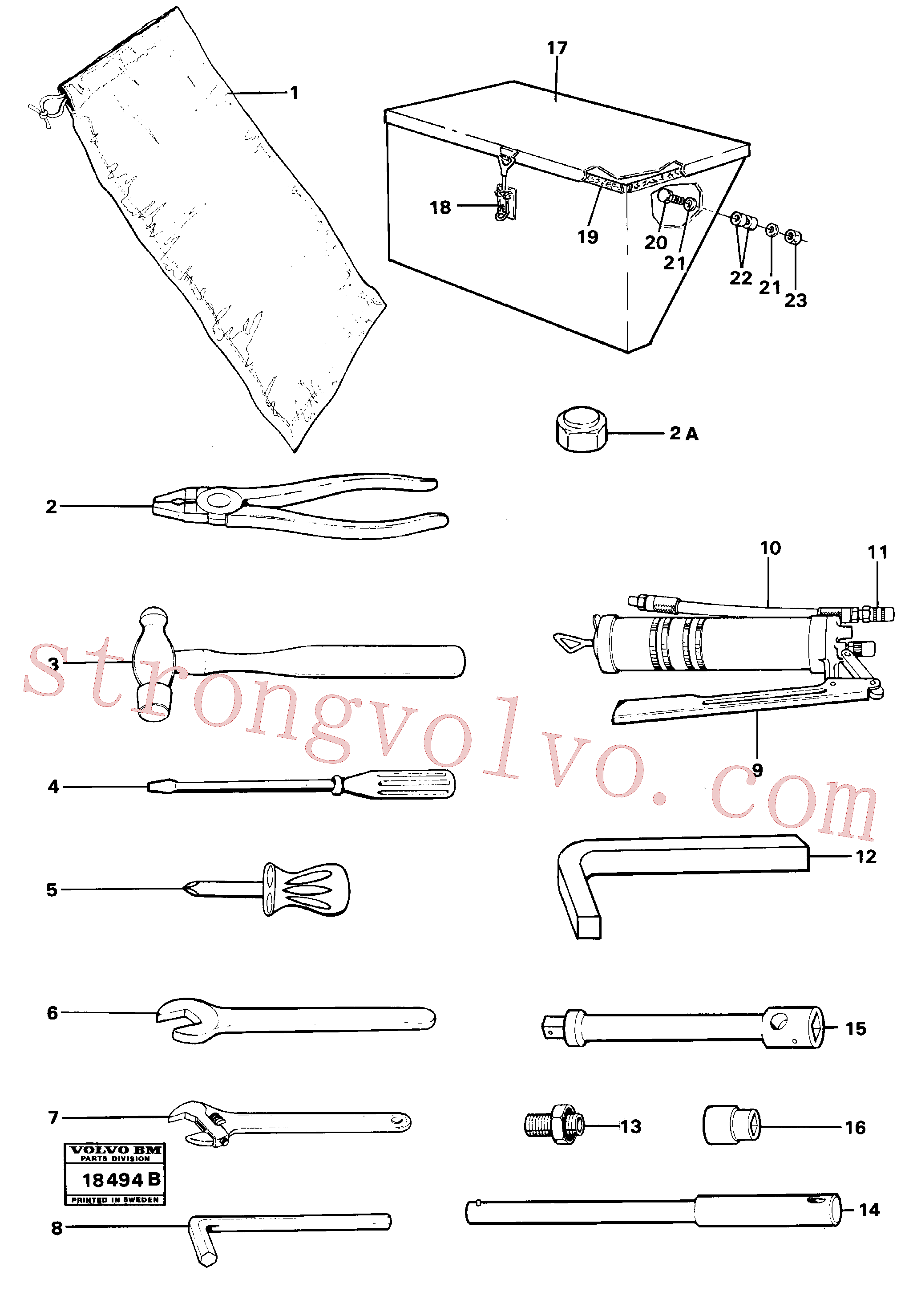 VOE6612169 Volvo Ferramentas(18494B Montagem)