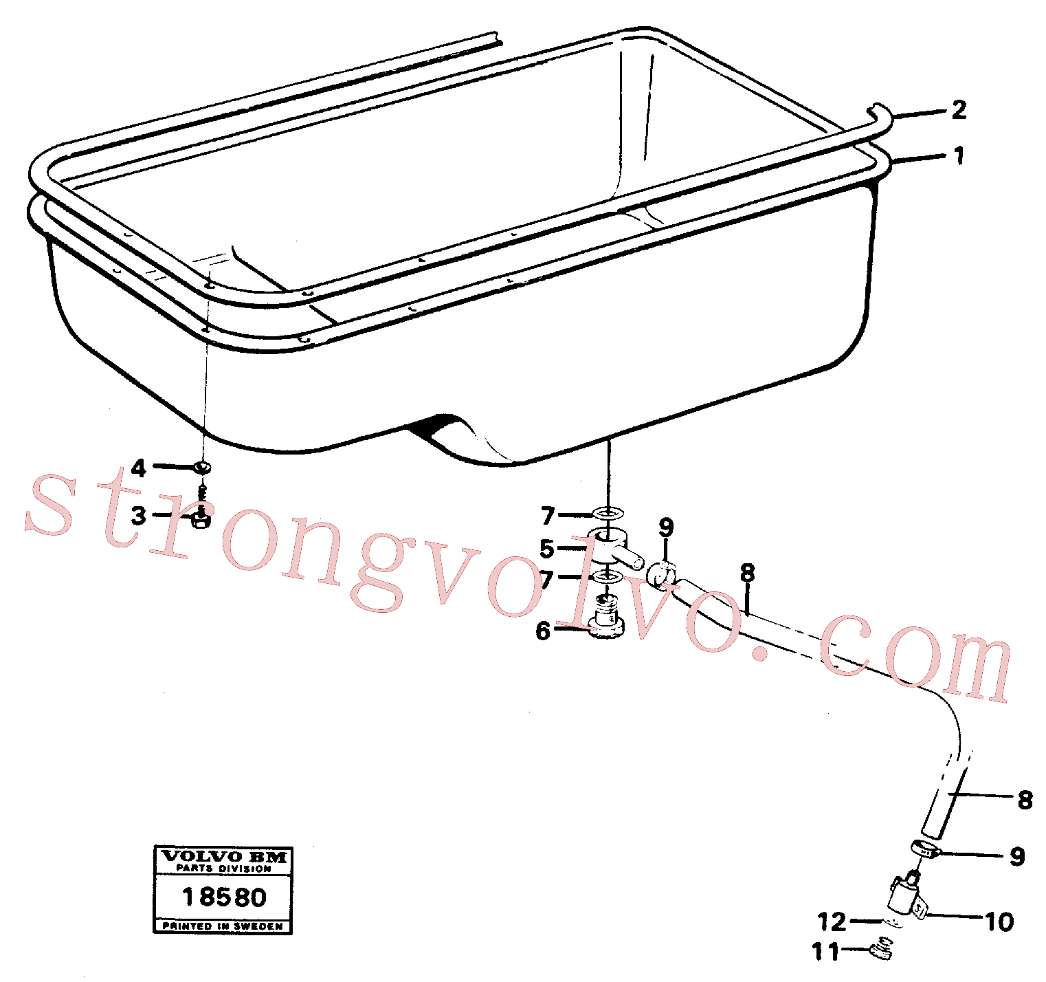 VOE955524 Volvo Cárter de óleo(18580 Montagem)