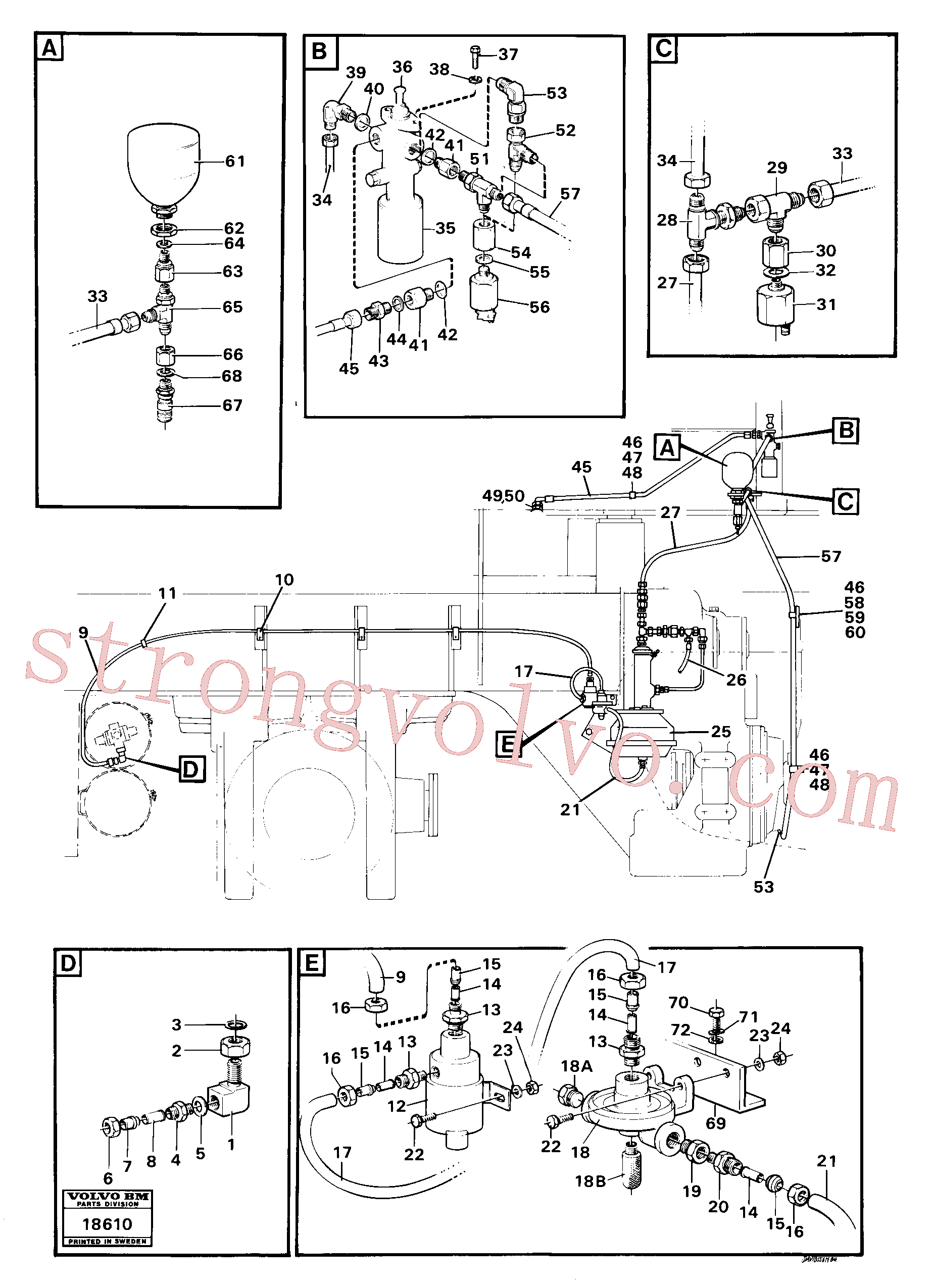 VOE940199 Volvo Travão de estacionamento(18610 Montagem)