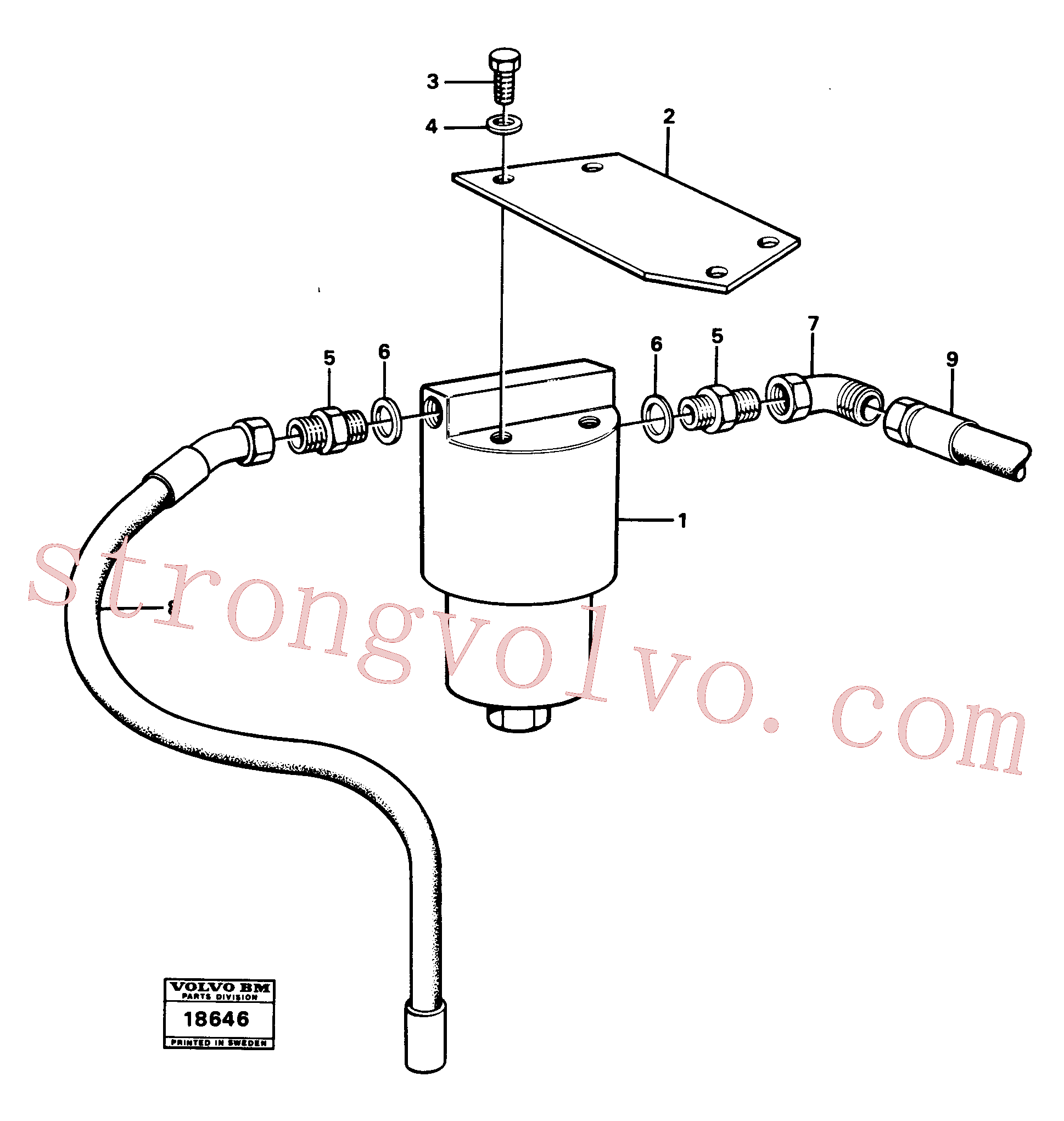 VOE192639 Volvo Filtro com acessórios(18646 Montagem)