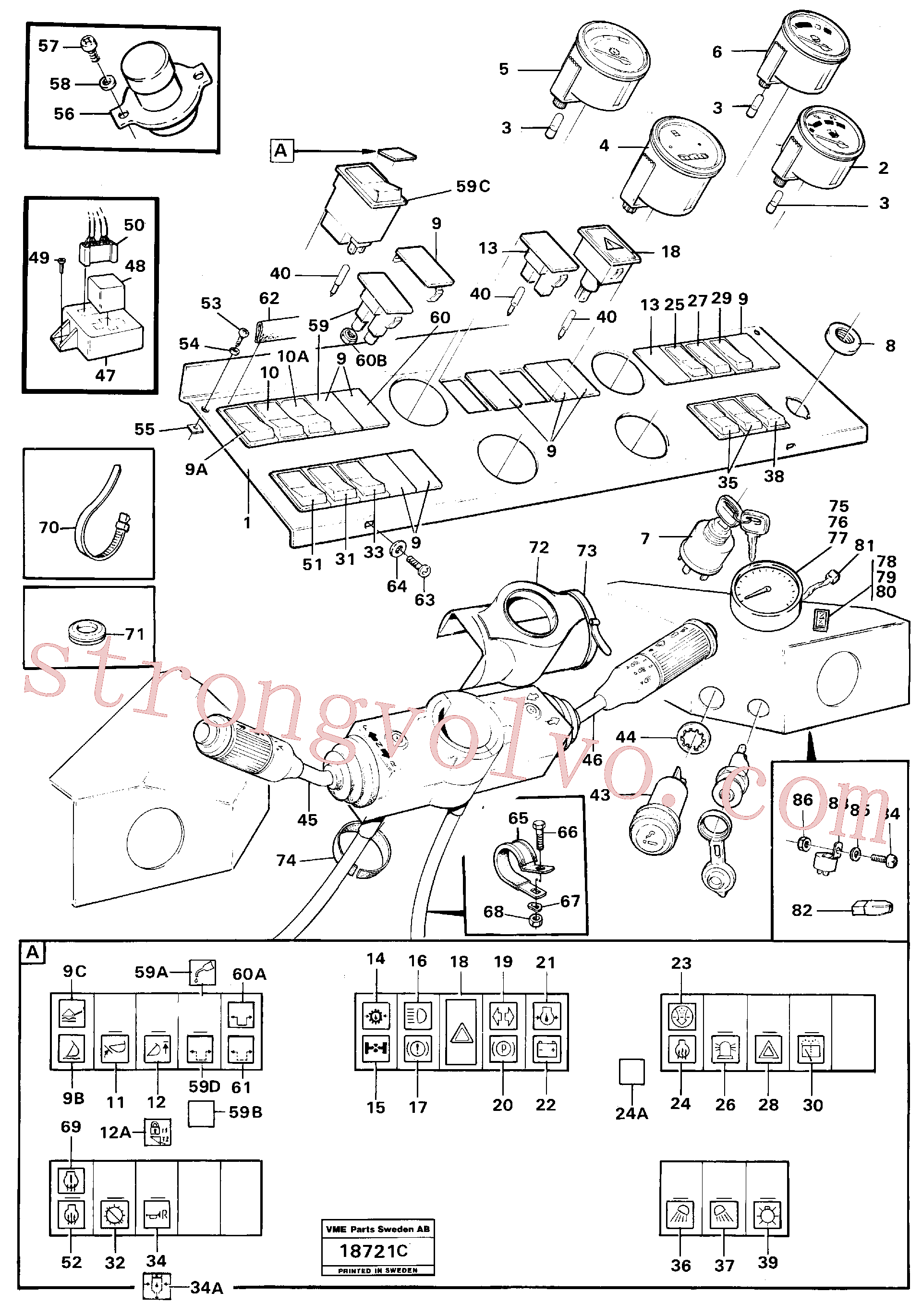 VOE955115 Volvo Painel de instrumentos(18721C Montagem)