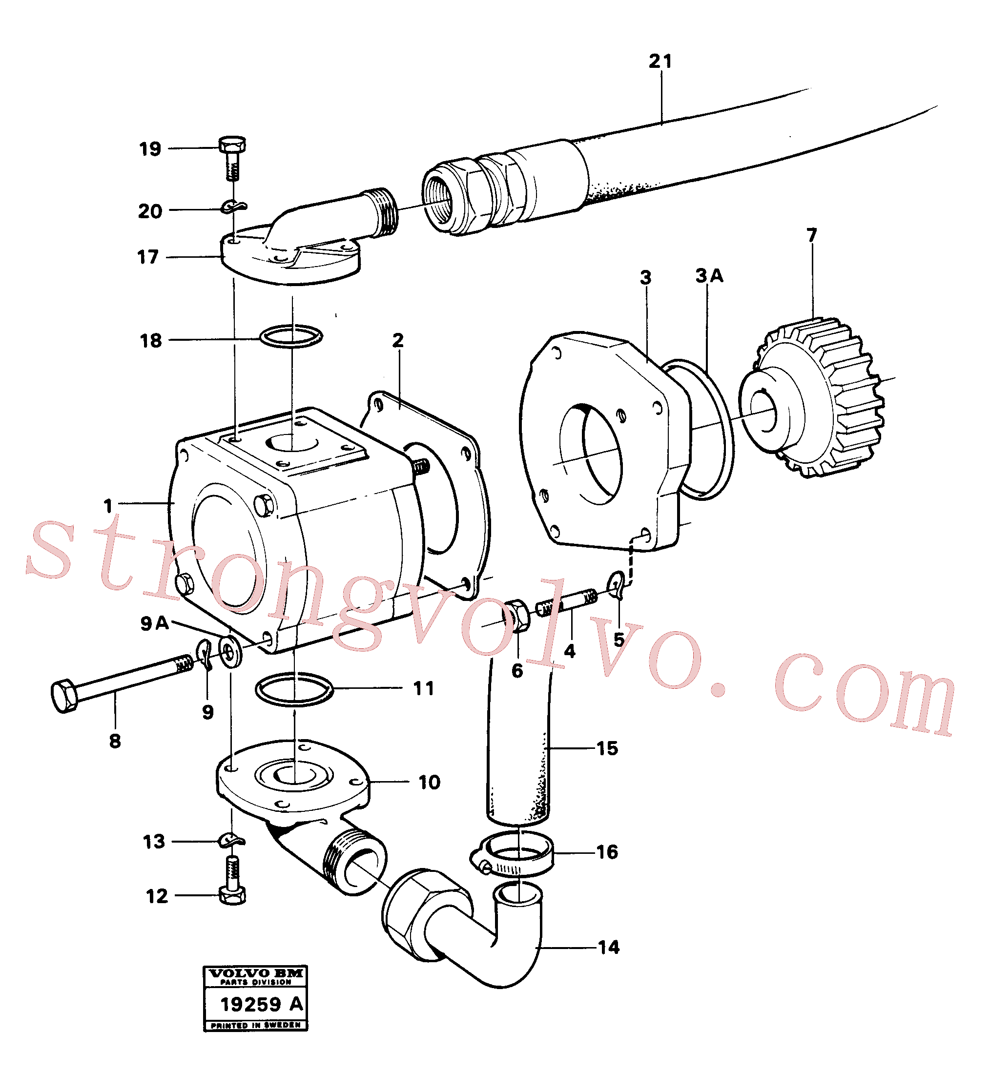 VOE958227 Volvo Bomba com acessórios(19259A Montagem)