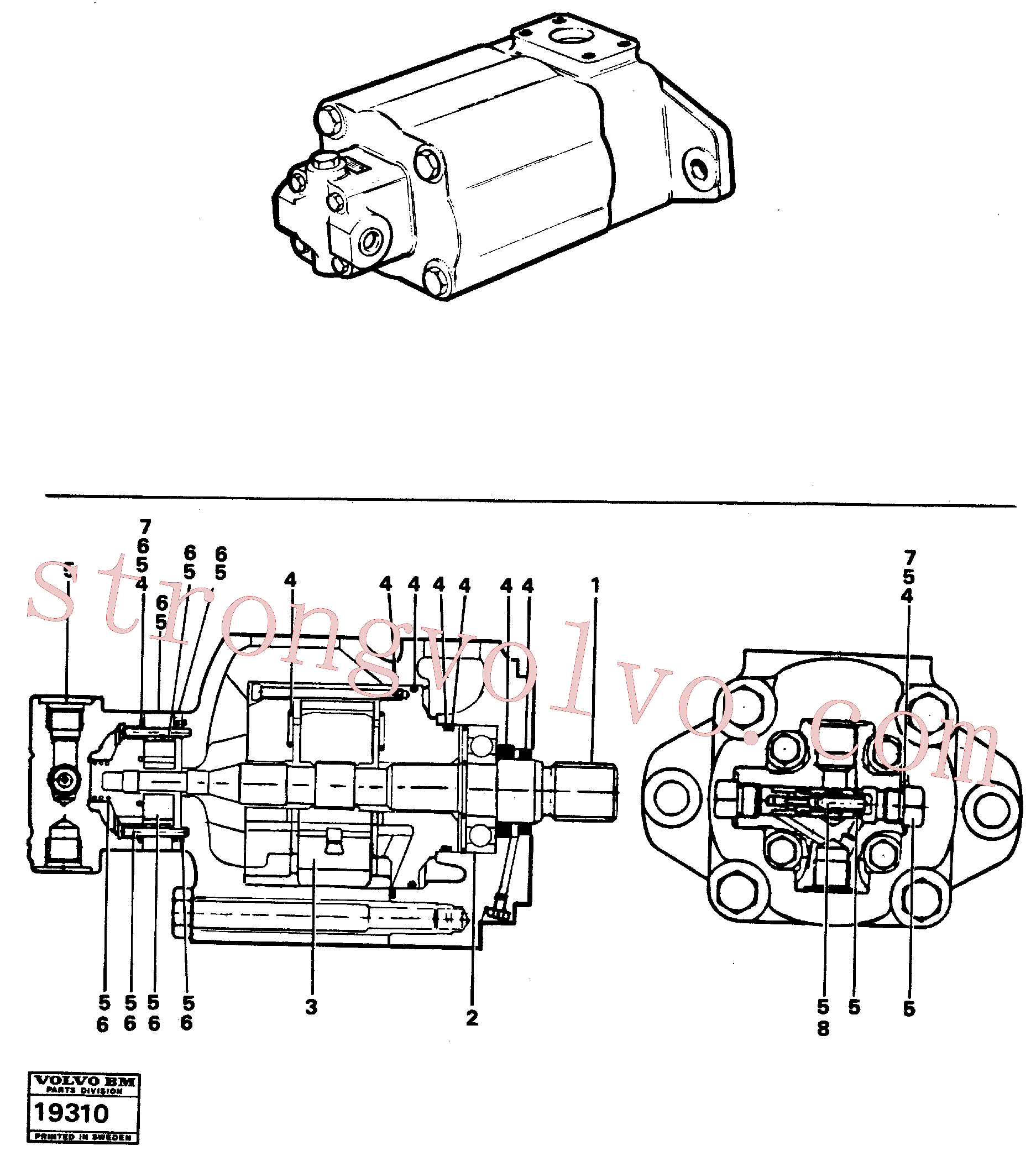VOE192601 Volvo Bomba hidráulica(19310 Montagem)