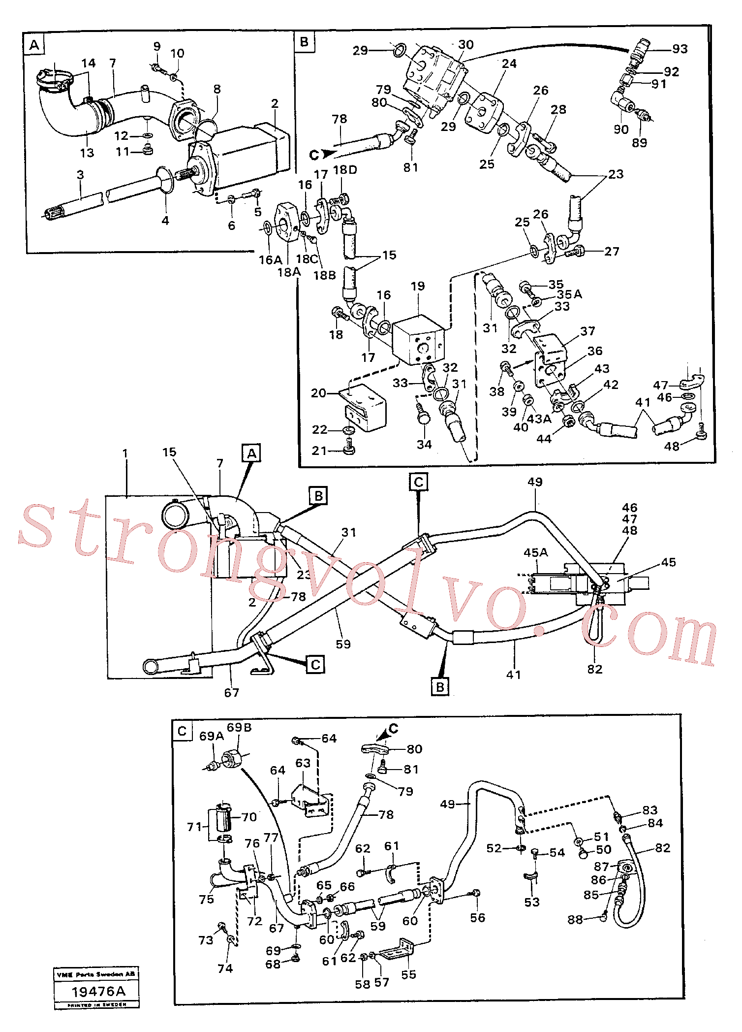 China Made VOE941374 Bujão Volvo Acessórios para escavadeira