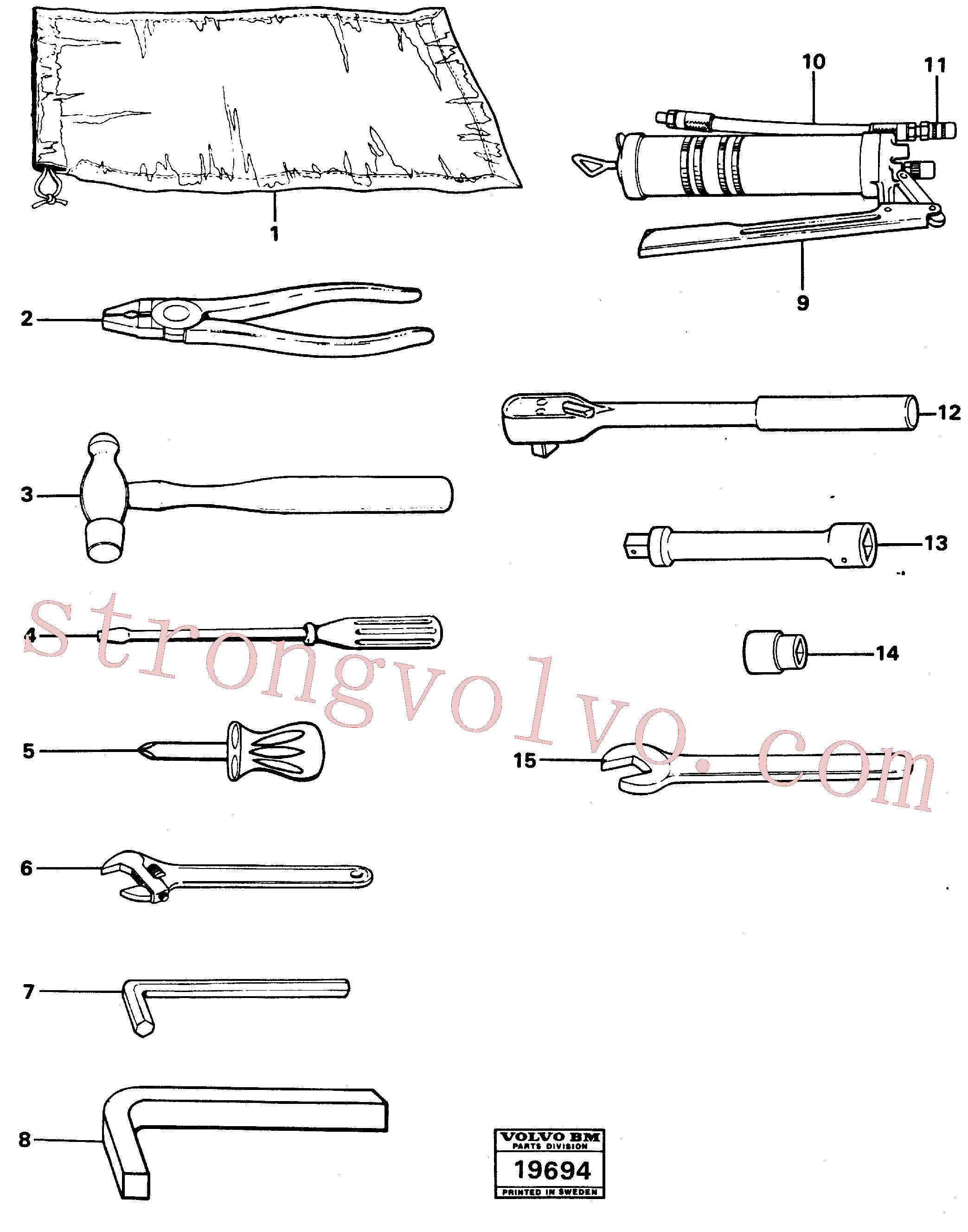 VOE13962267 Volvo Ferramentas(19694 Montagem)