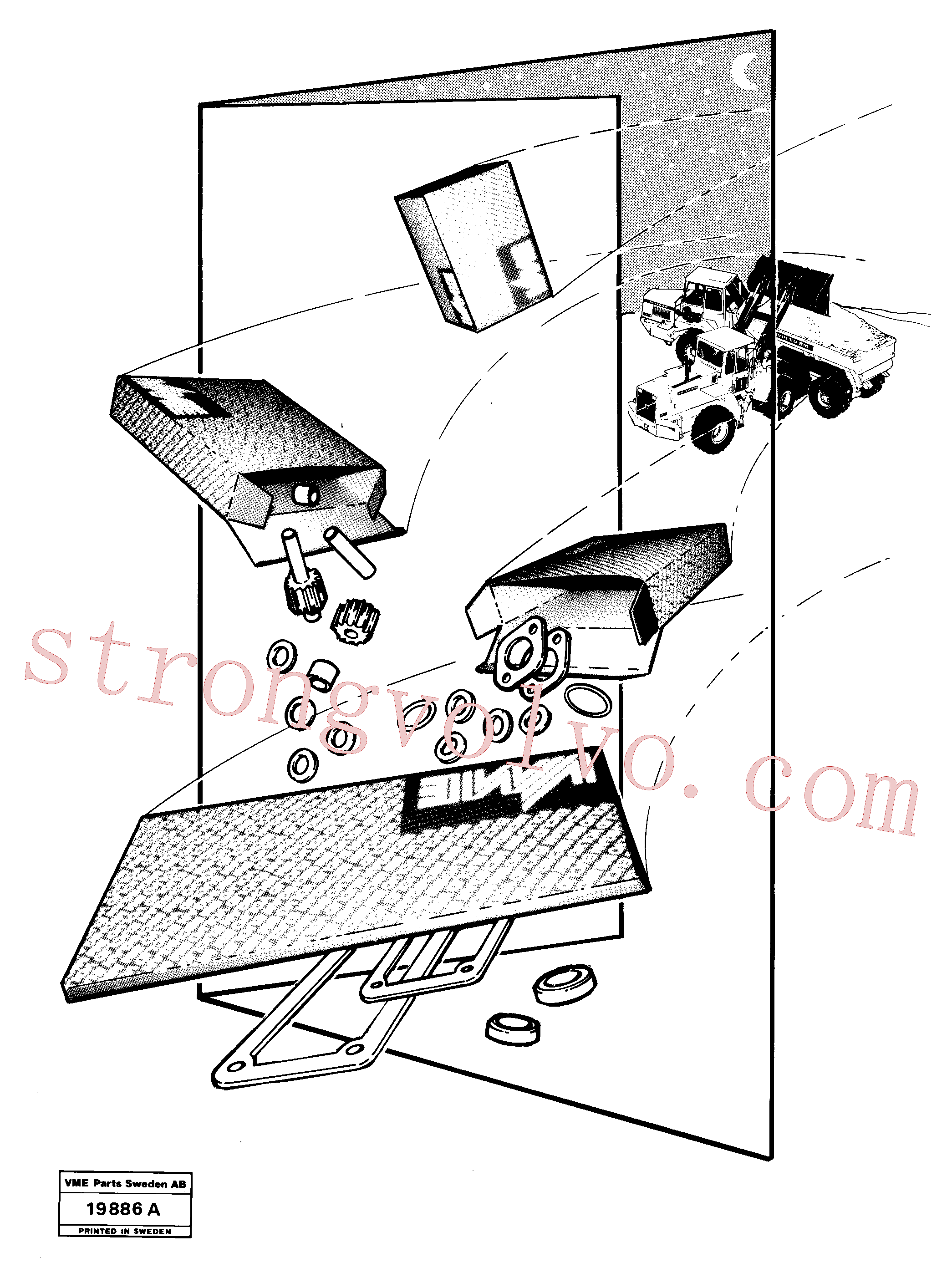 VOE4720797 Volvo Kits de reparação para o motor, Kit de reparação para a transmissão(19886A Montagem)