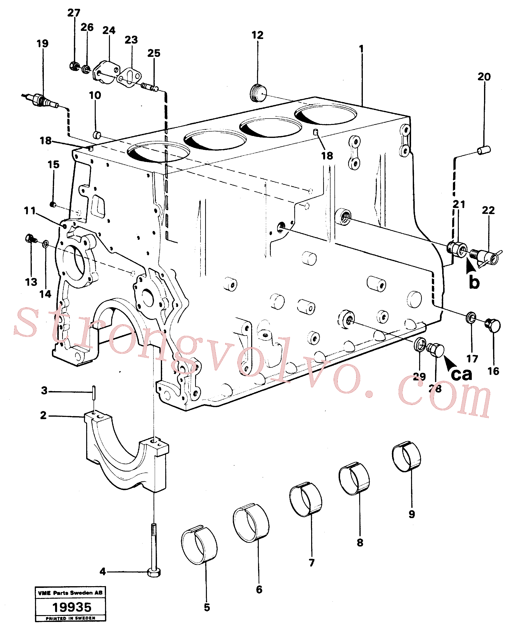VOE955826 Volvo Bloco do motor(19935 Montagem)