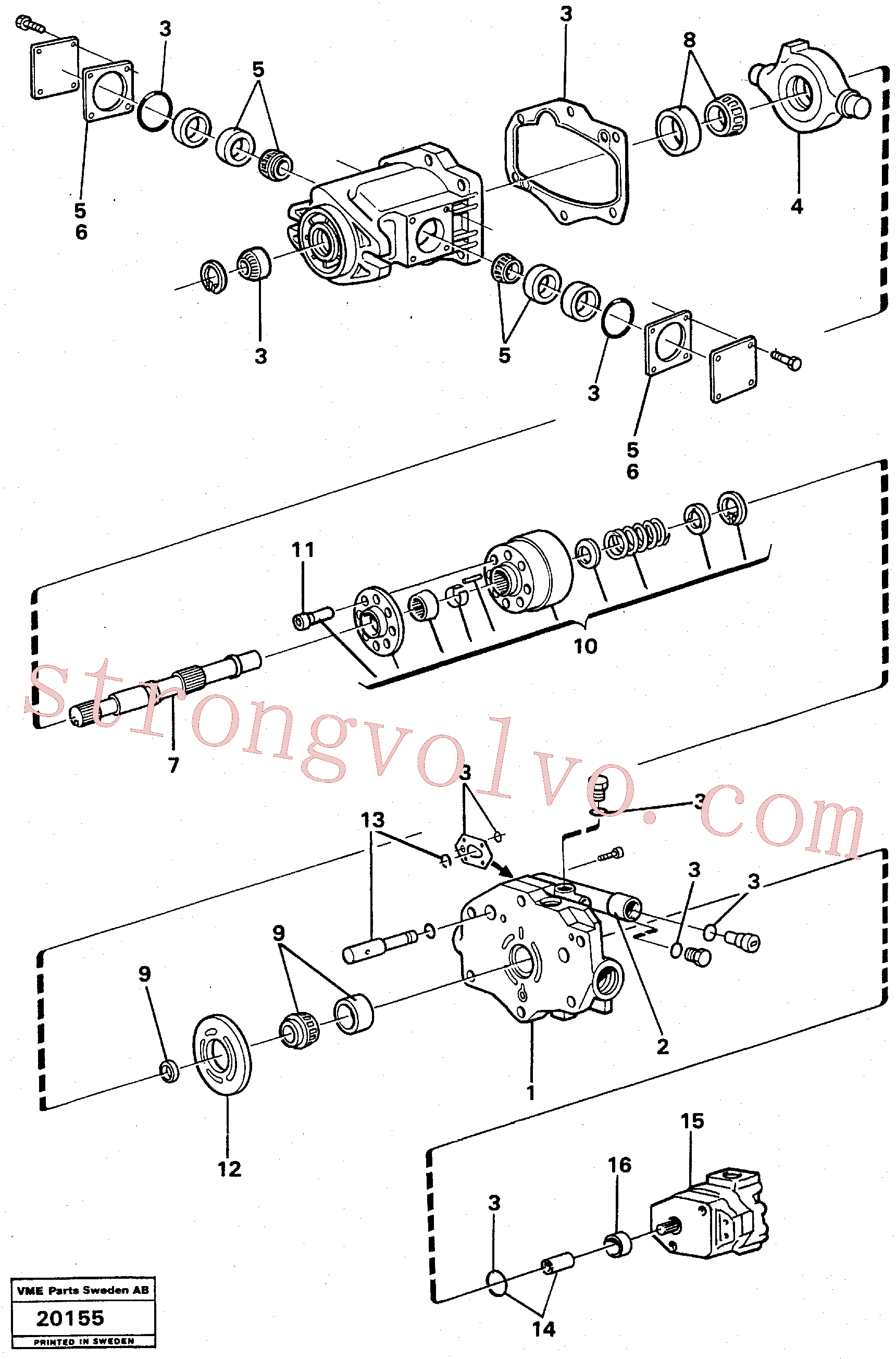 VOE6213368 Volvo Bomba hidráulica(20155 Montagem)