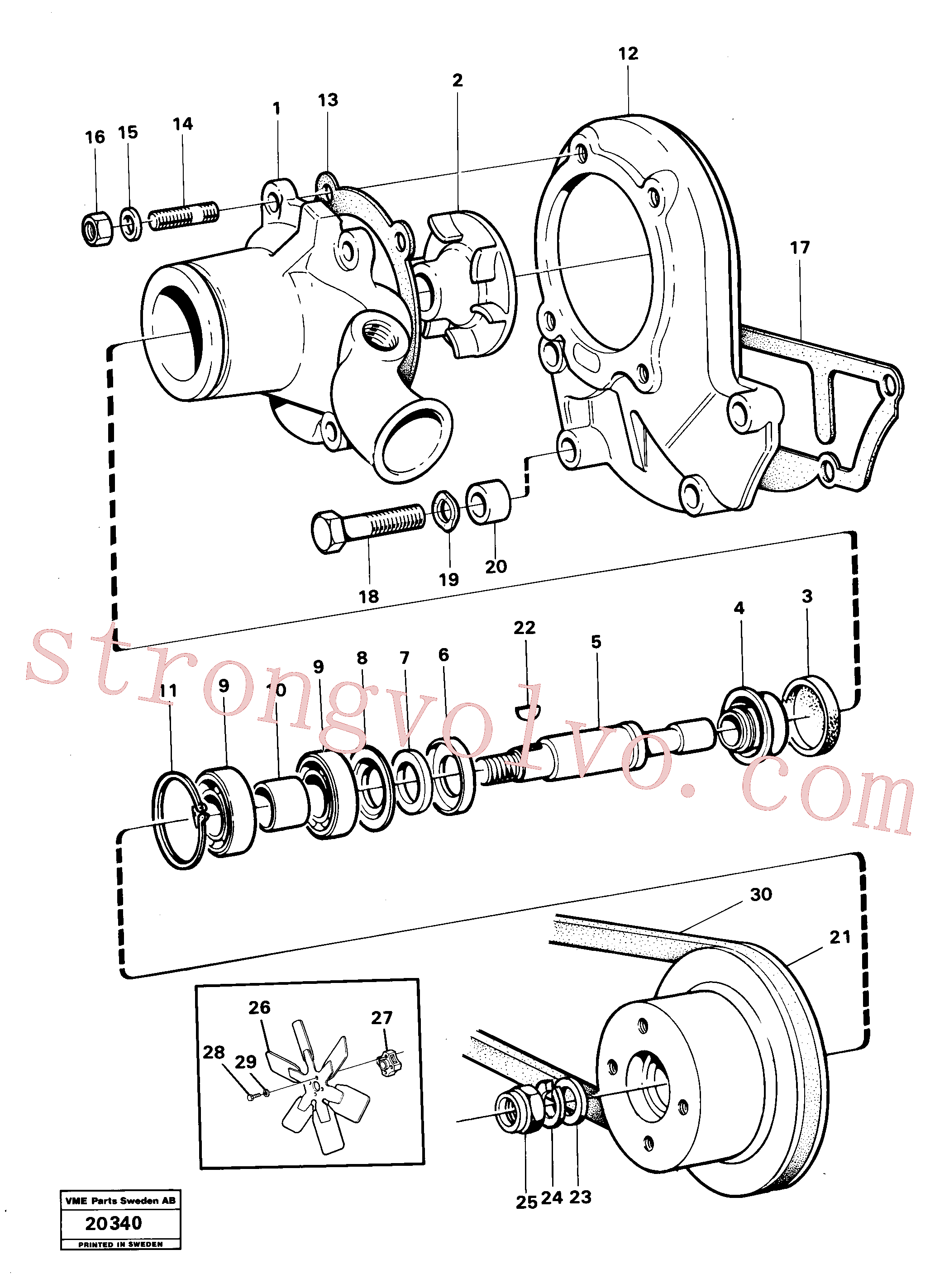 China Made VOE940097 Arruela simples Volvo Acessórios para escavadeira