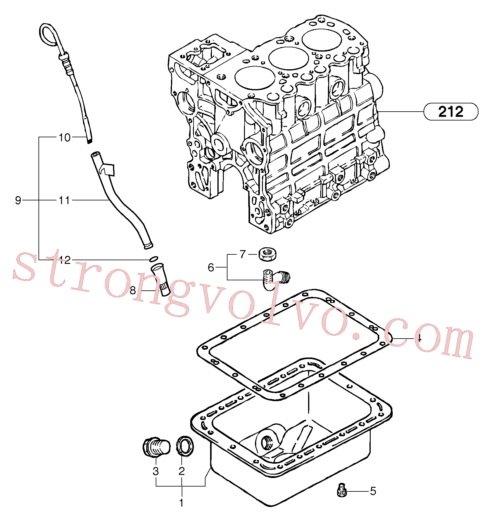 PJ4380031 Volvo Cárter inferior do óleo de lubrificação(217Z1 Montagem)
