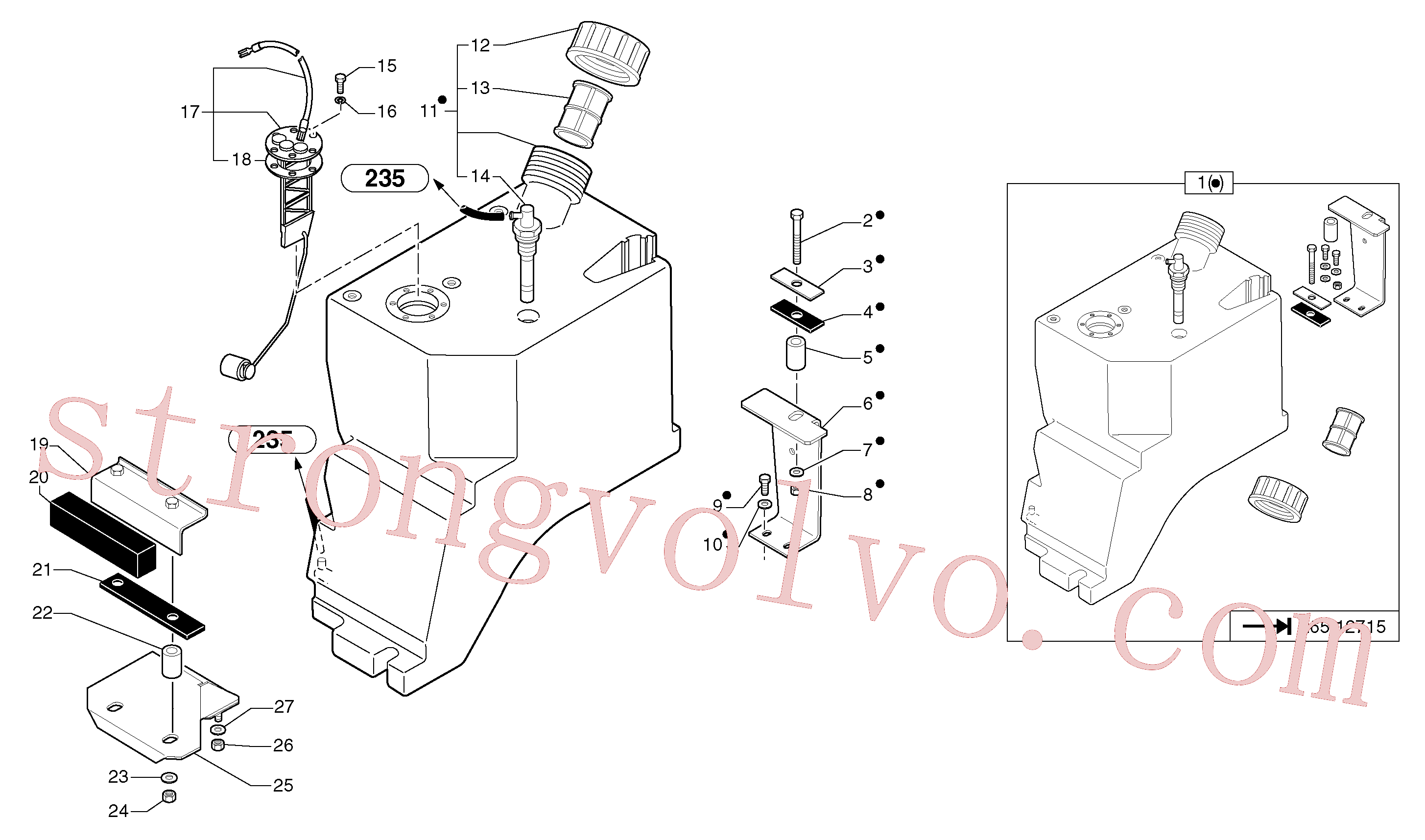 PJ5140308 Volvo Tanque de gás-óleo(234X1 Montagem)