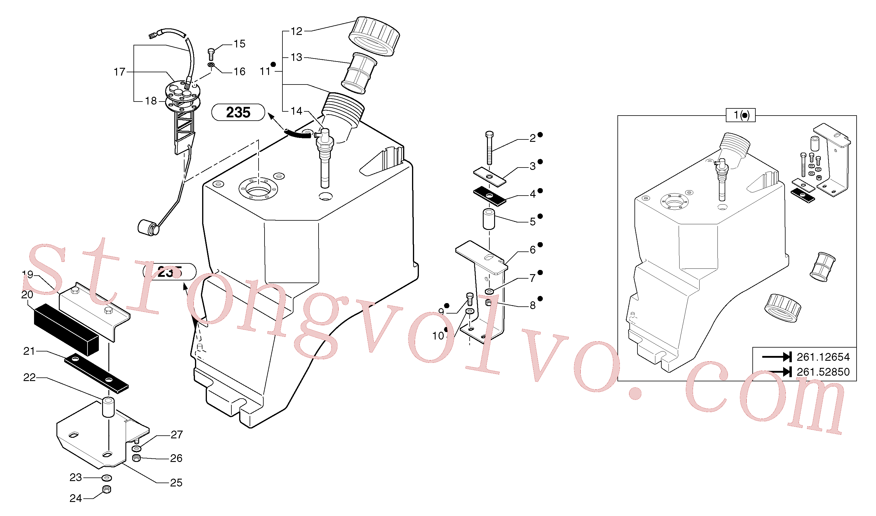 PJ4380058 Volvo Tanque de gás-óleo(234X2 Montagem)