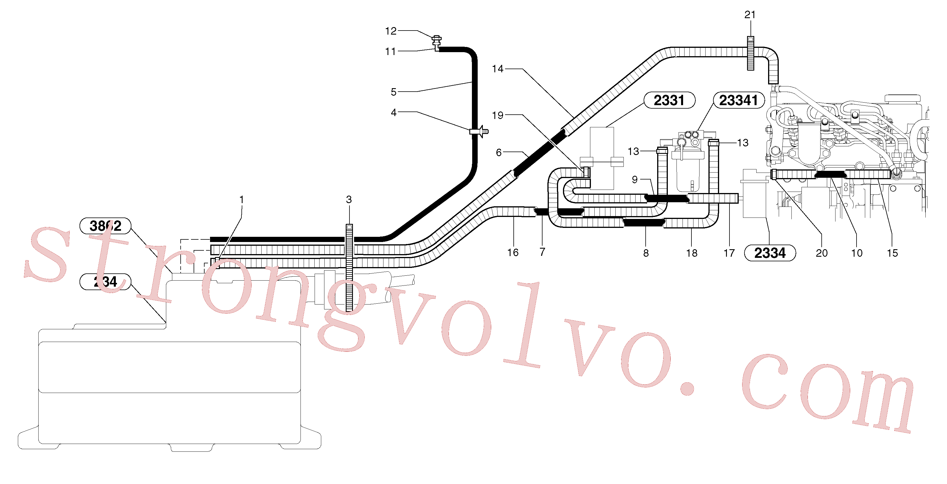 VOE11802318 Porca Volvo escavadeira