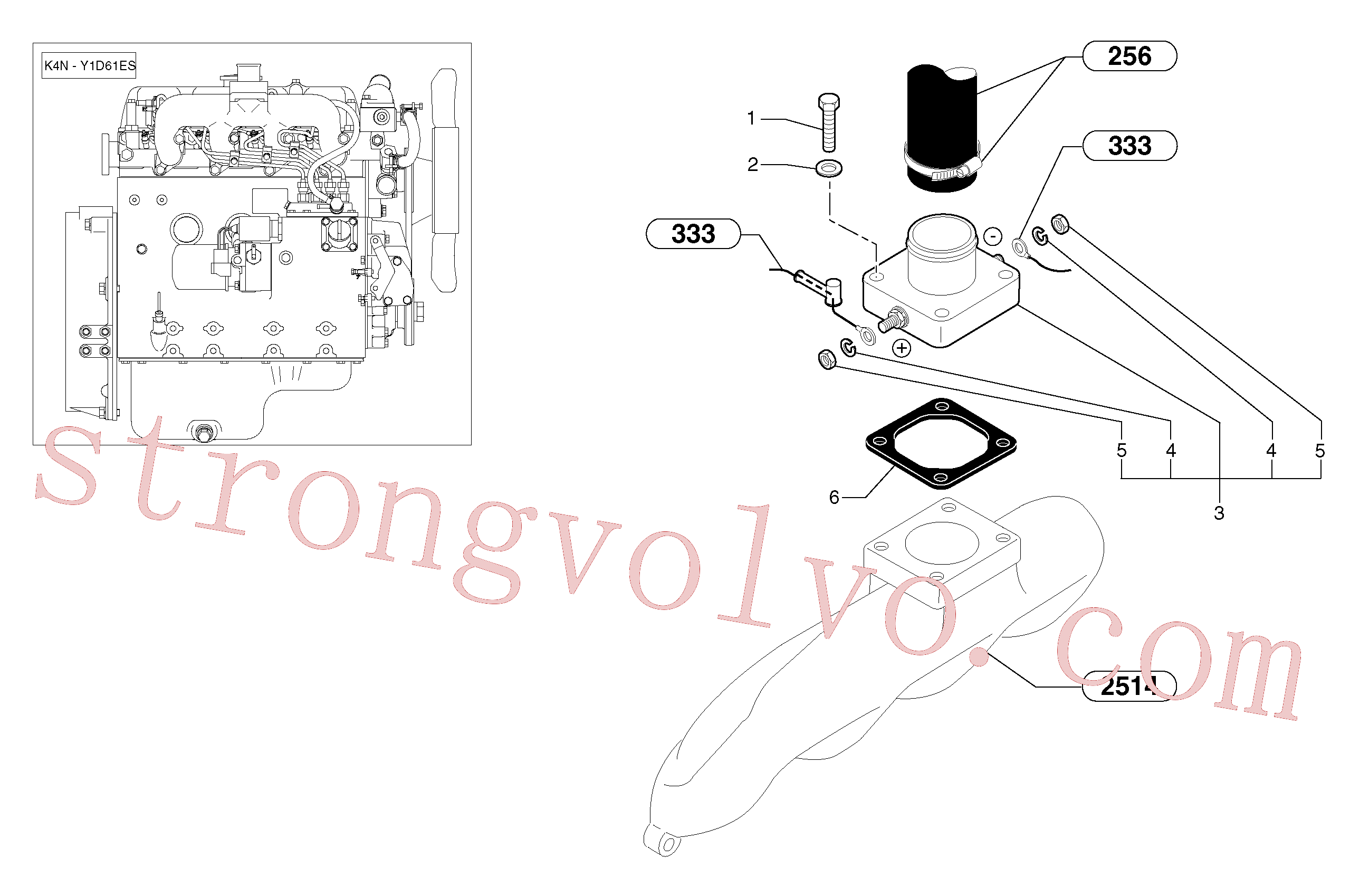 Volvo Acessórios para escavadeira PJ4380035 Screw Acessórios