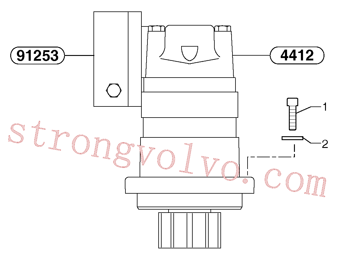 VOE955897 Volvo Instalação do motor da engrenagem de rotação(4412Z1 Montagem)