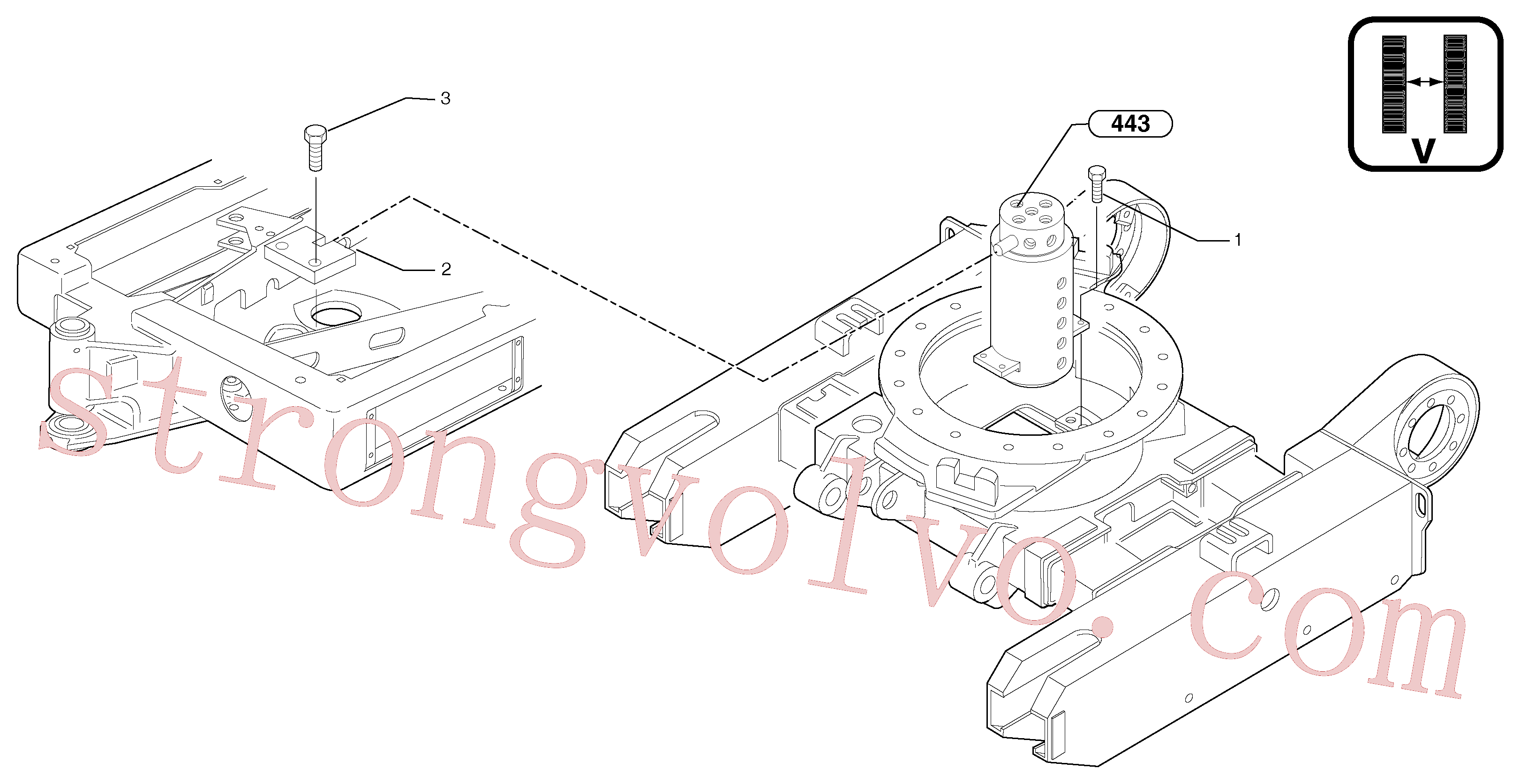 PJ3340269 Volvo Equipamento da junta articulada / rasto variável(443CZ1 Montagem)