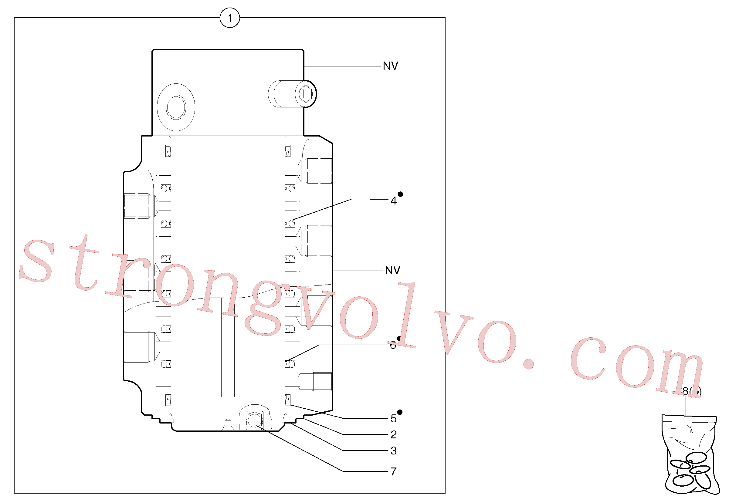 PJ7418492 Volvo Junta articulada(443FZ3 Montagem)