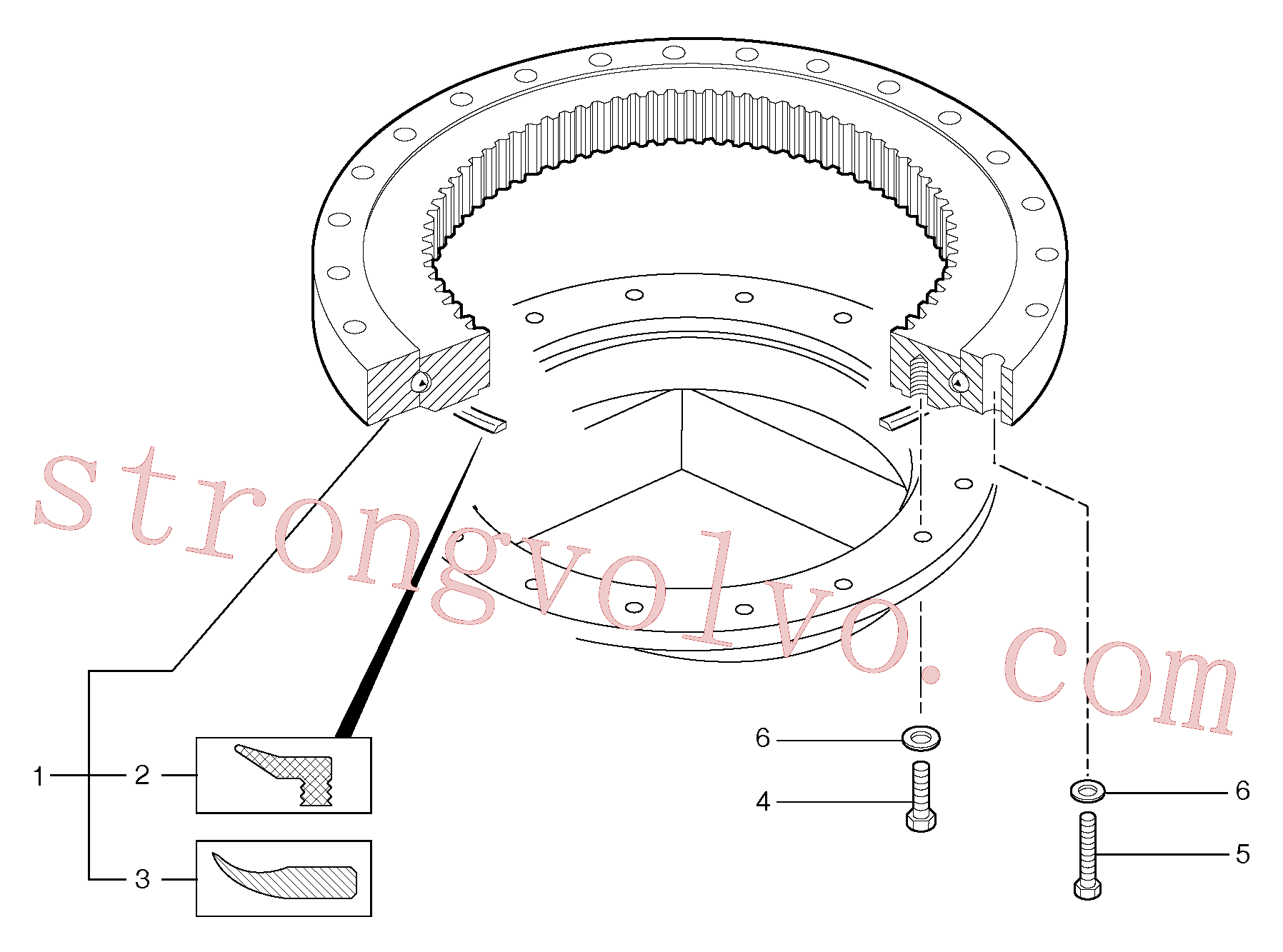 PJ4380179 Volvo Anel de rotação(4922Z1 Montagem)