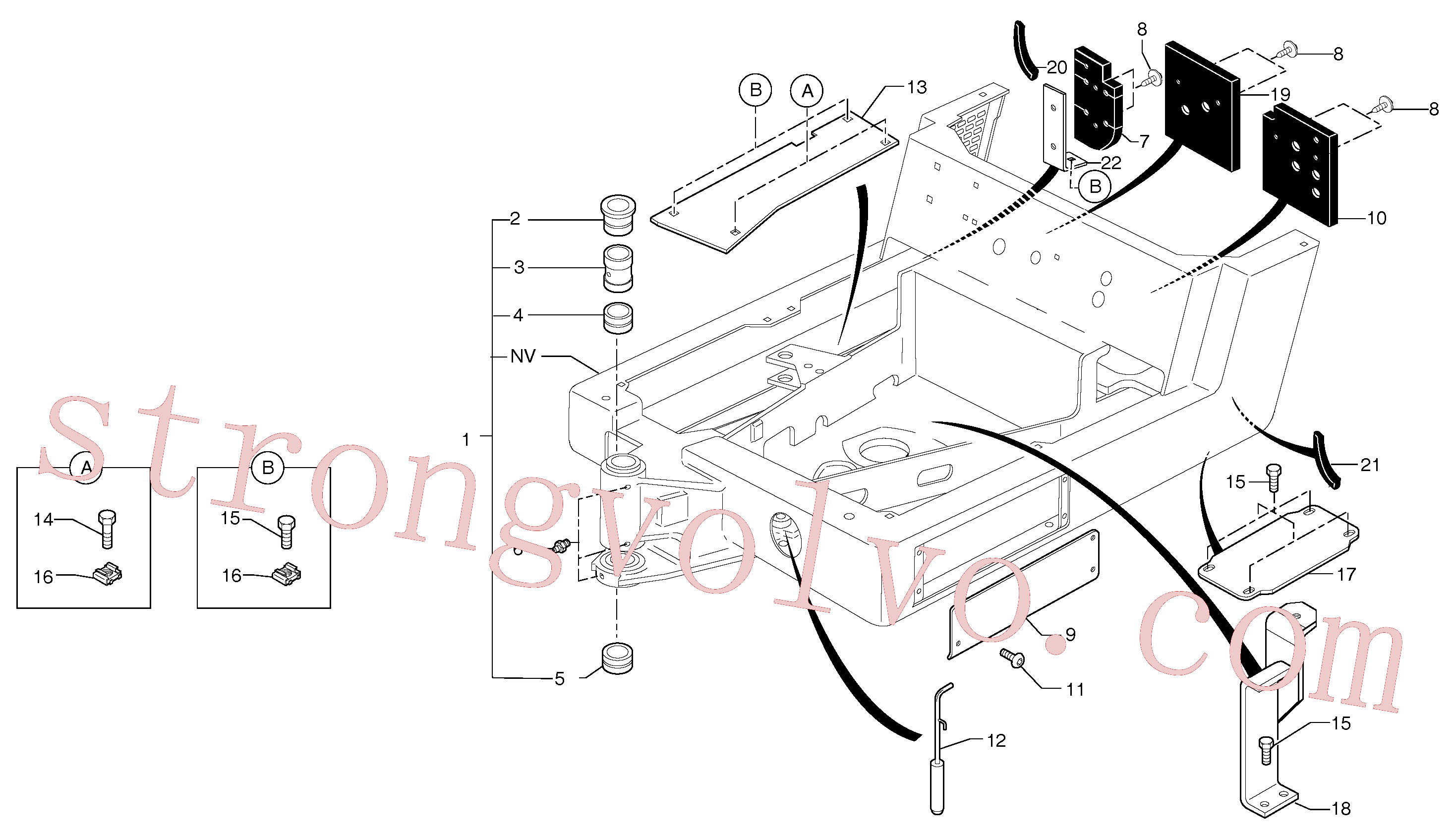 VOE11805732 Espaçador Volvo escavadeira