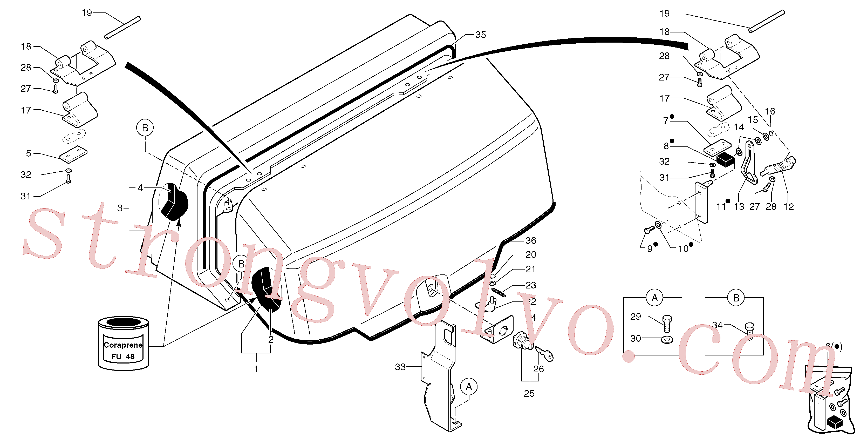 Volvo ZM7095513 Parafuso sextavado Volvo Acessórios para escavadeira