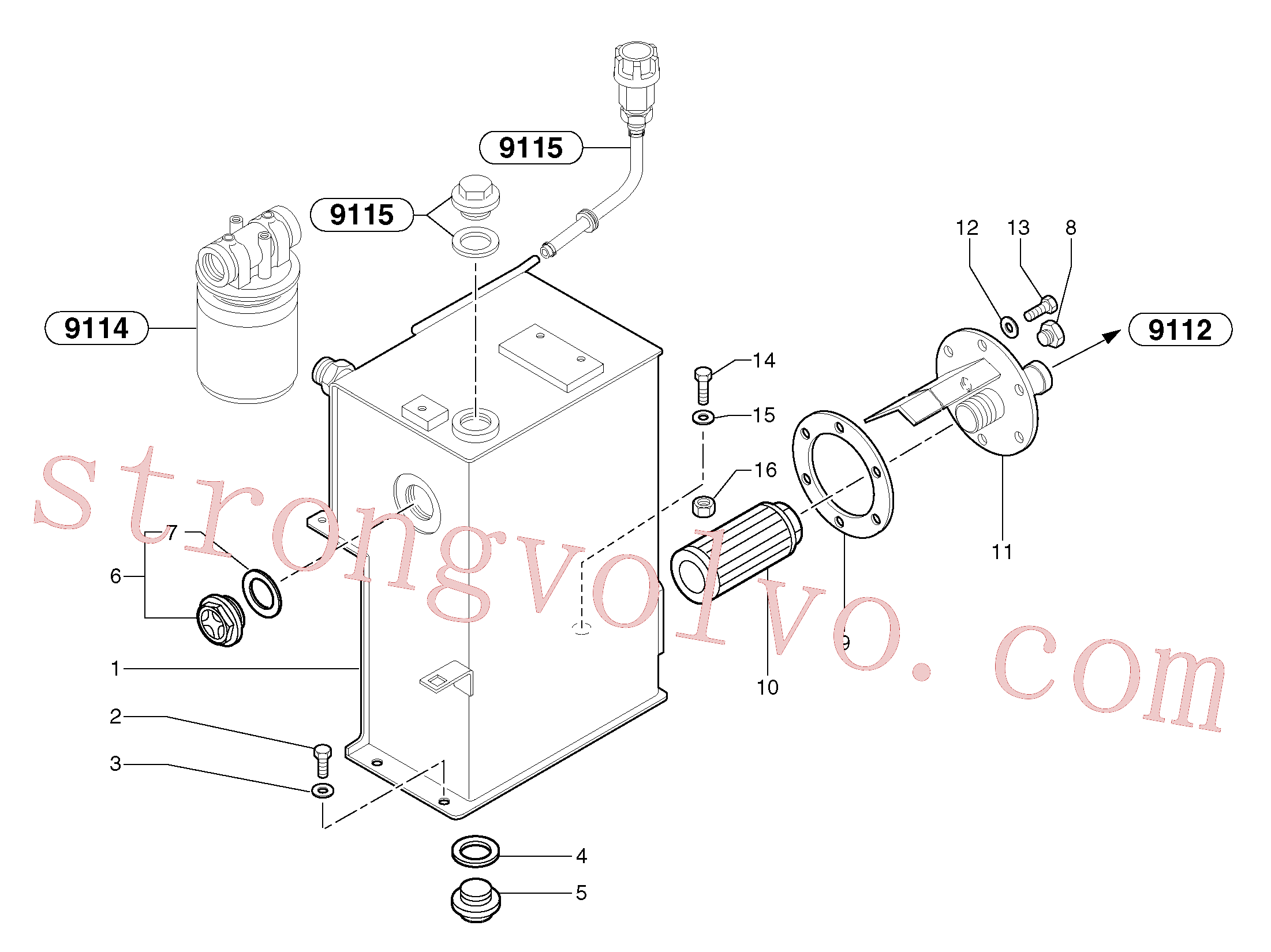 Atacado PJ3811705 Cover Volvo escavadeira