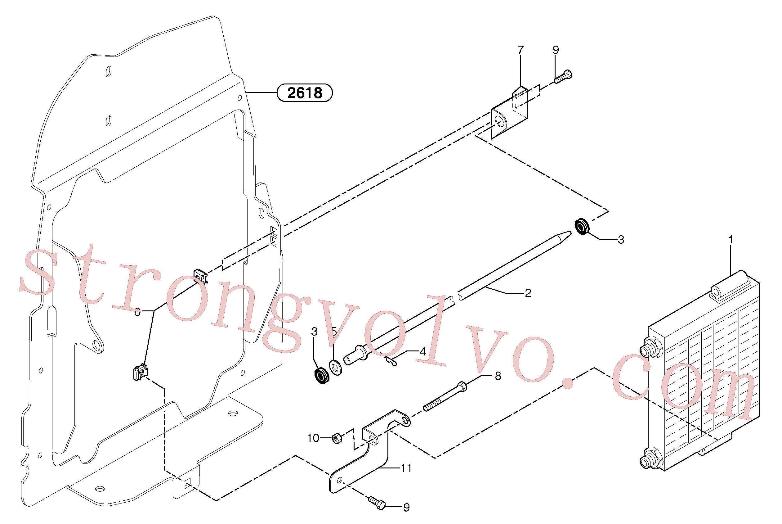 VOE11806249 Volvo Refrigerador de óleo(91135Z1 Montagem)