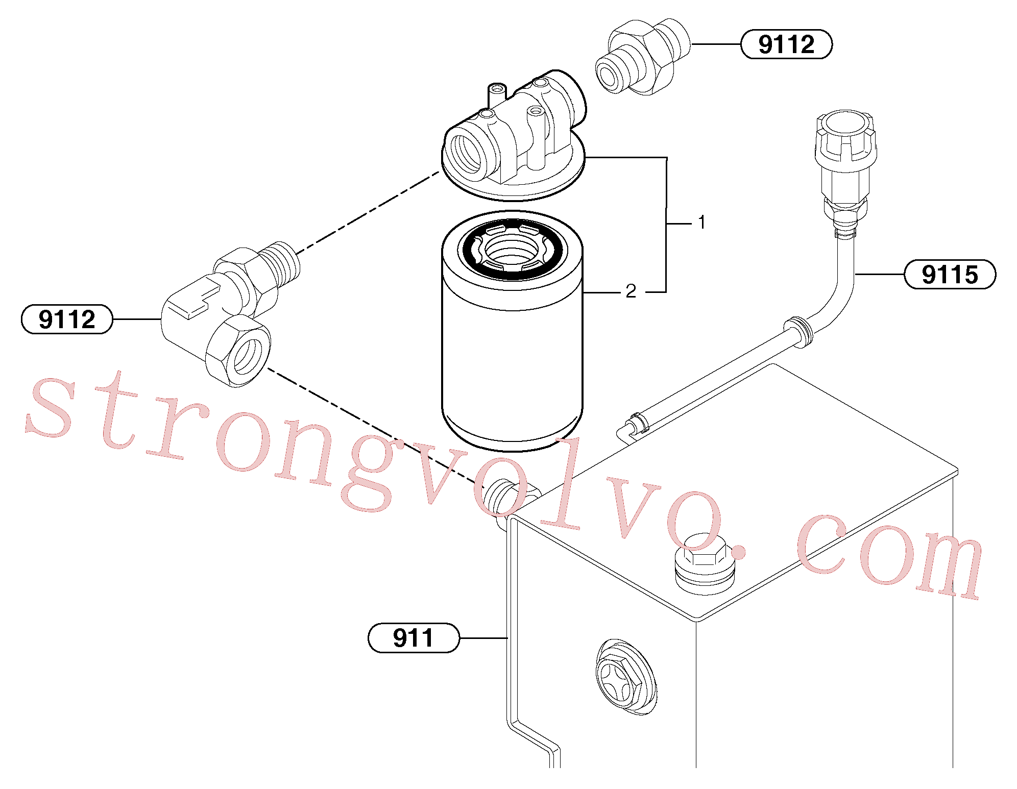 Atacado VOE11804178 Elemento filtrante Volvo escavadeira