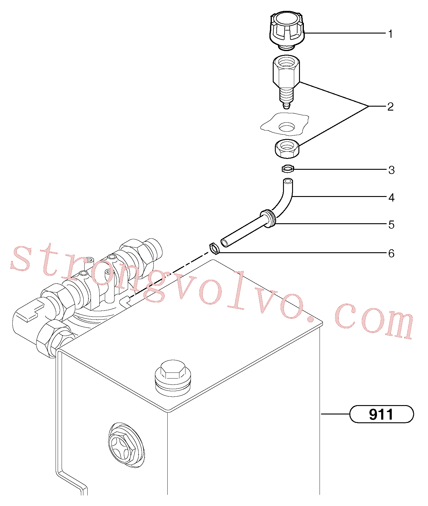 Volvo Acessórios para escavadeira PJ4750591 Conector Acessórios