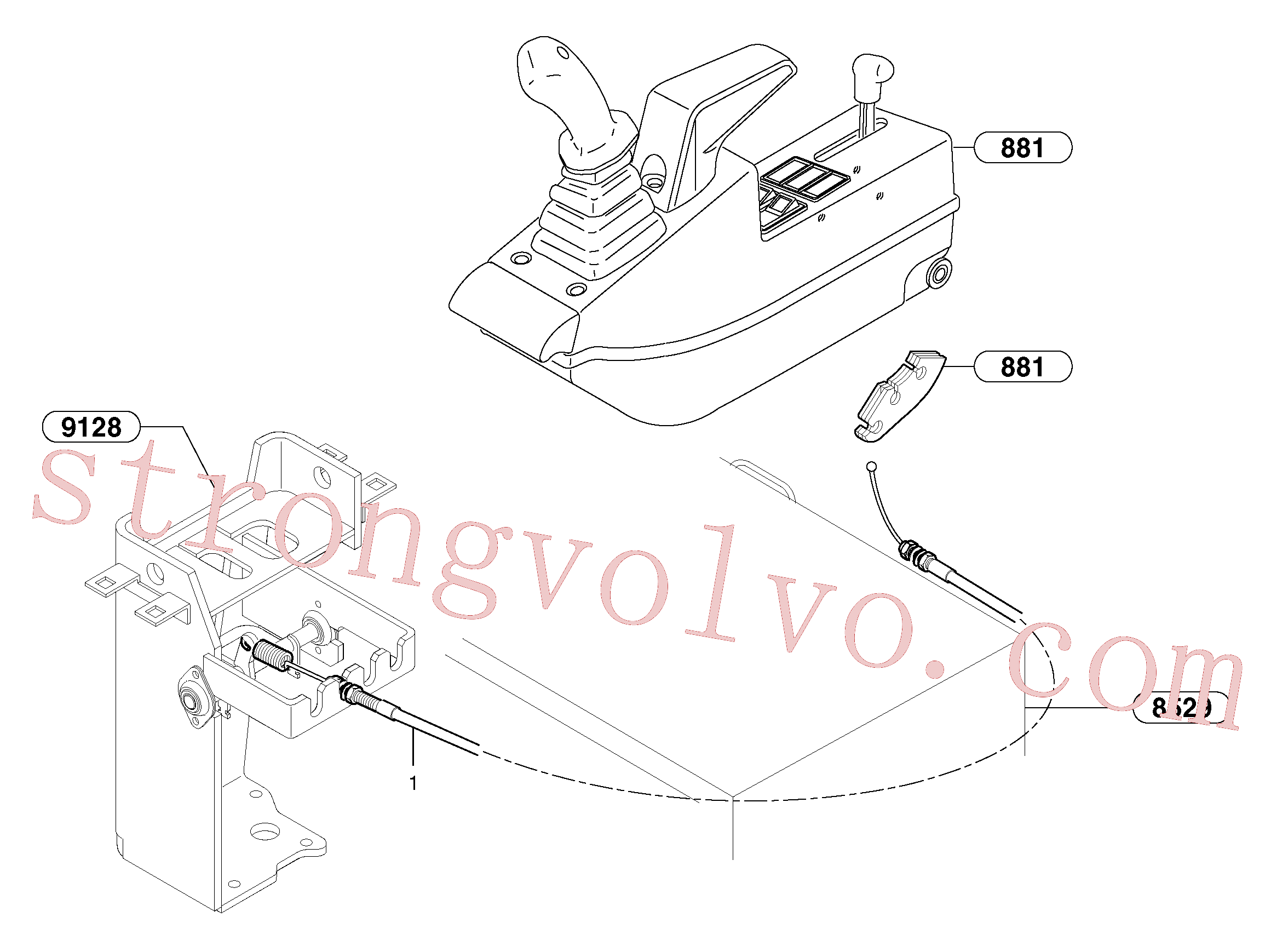 Volvo VOE11806123 Cabo de comando Volvo Acessórios para escavadeira