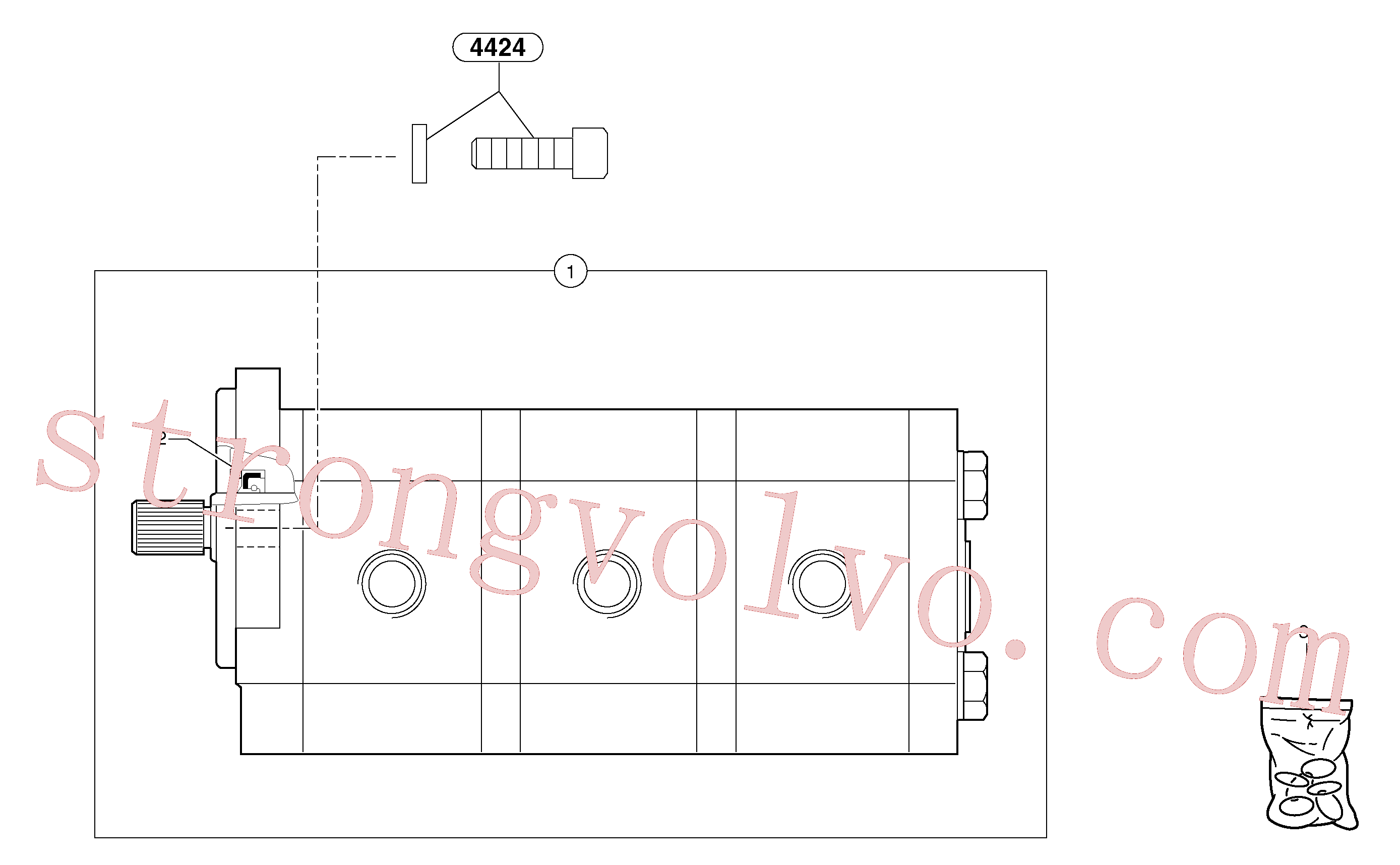 PJ7416861 Volvo Bomba hidráulica(913X1 Montagem)