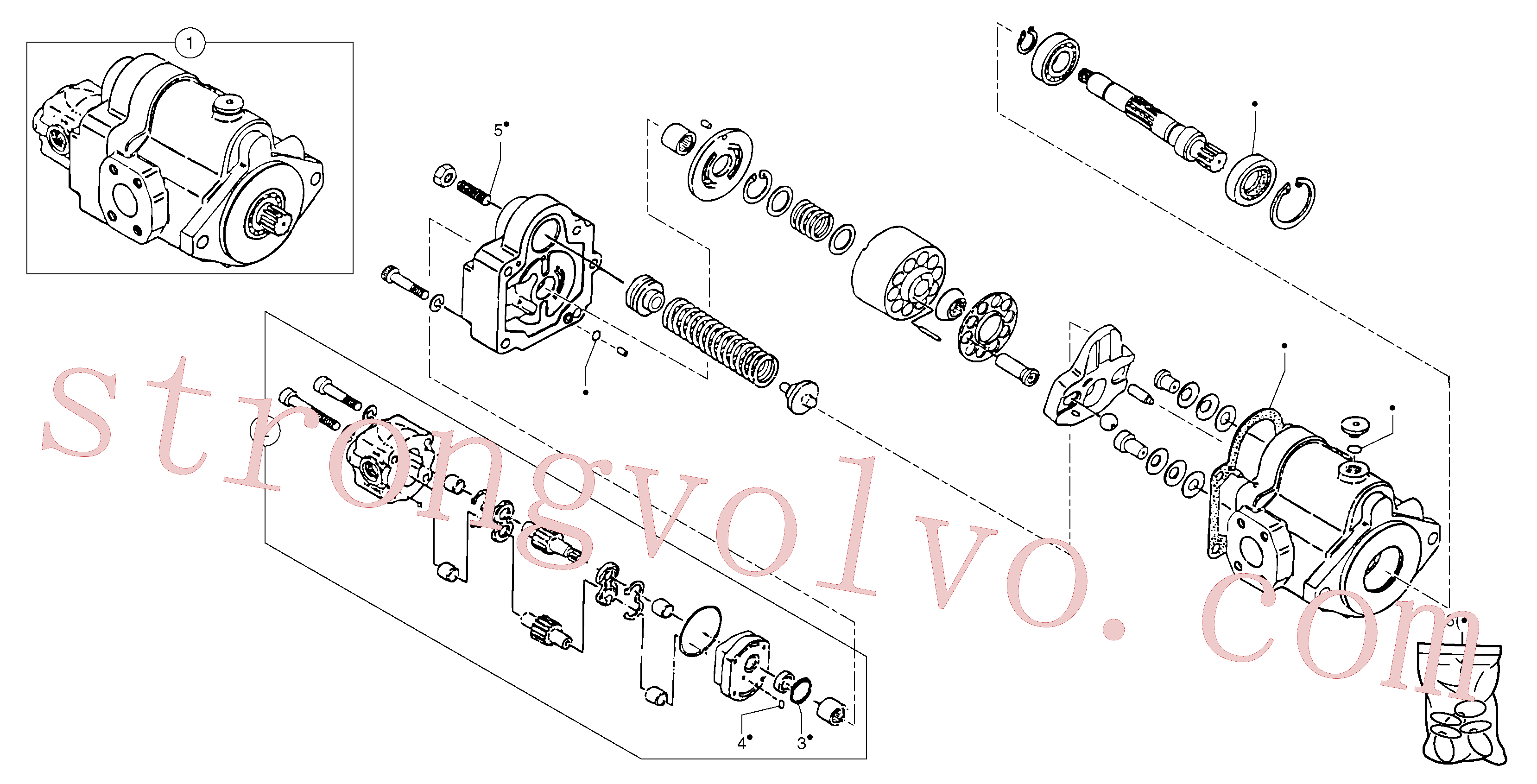 Volvo Acessórios para escavadeira PJ7414891 Vedação Acessórios