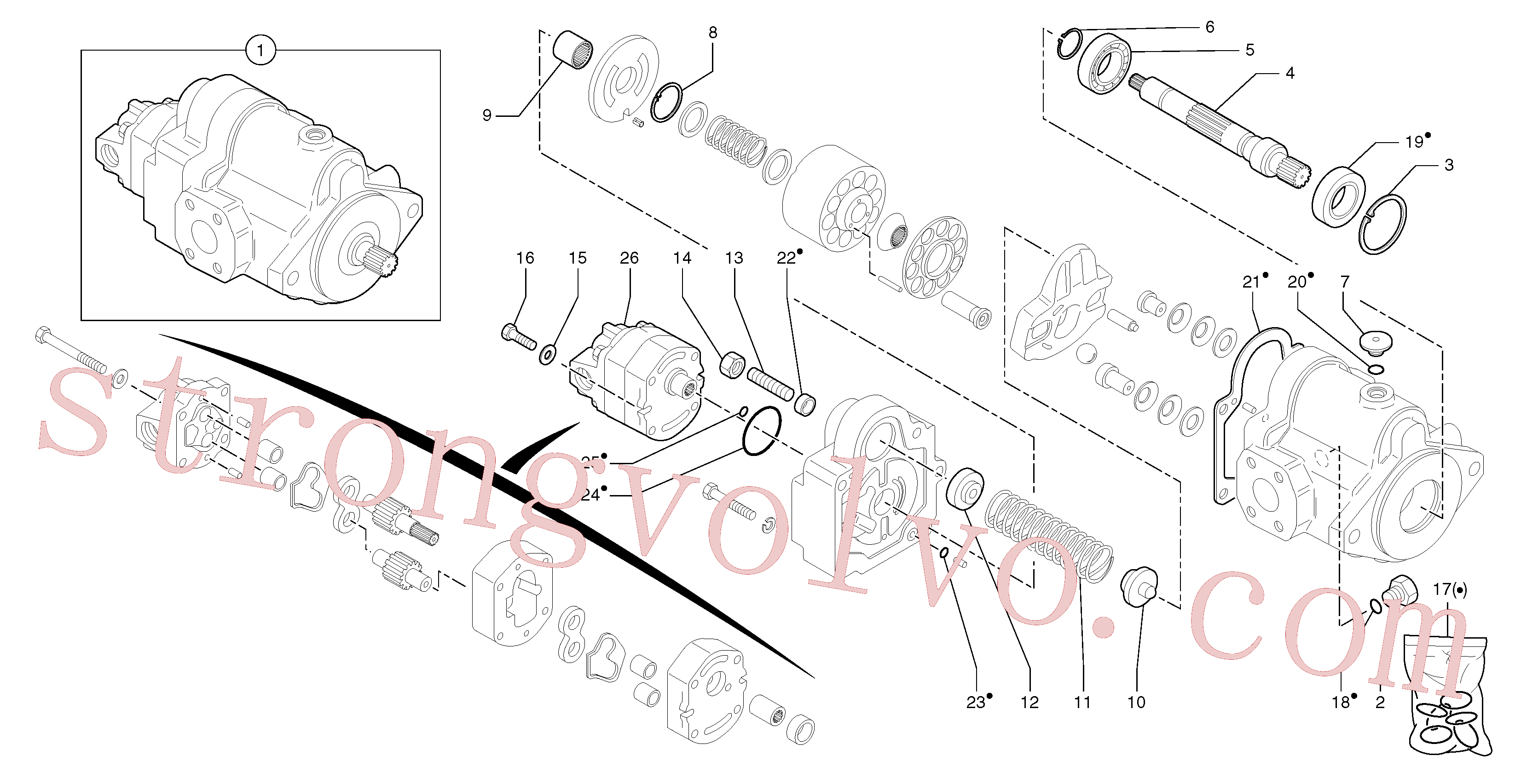 Volvo Acessórios para escavadeira PJ7417477 Mola Acessórios
