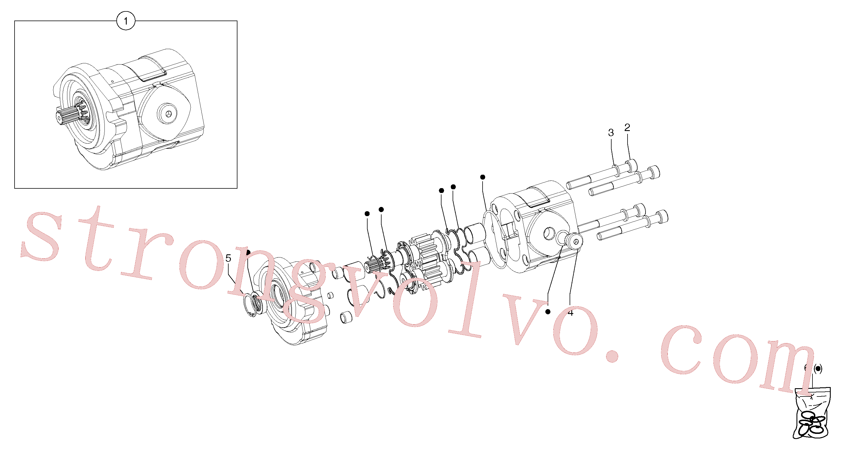 PJ7416861 Volvo Bomba hidráulica(913Z1 Montagem)