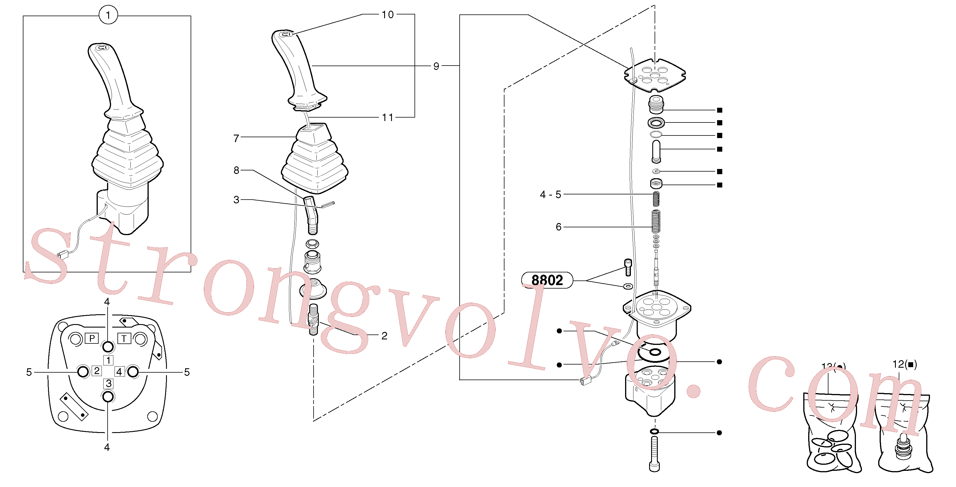 PJ7417111 Jogo do regulador Volvo escavadeira