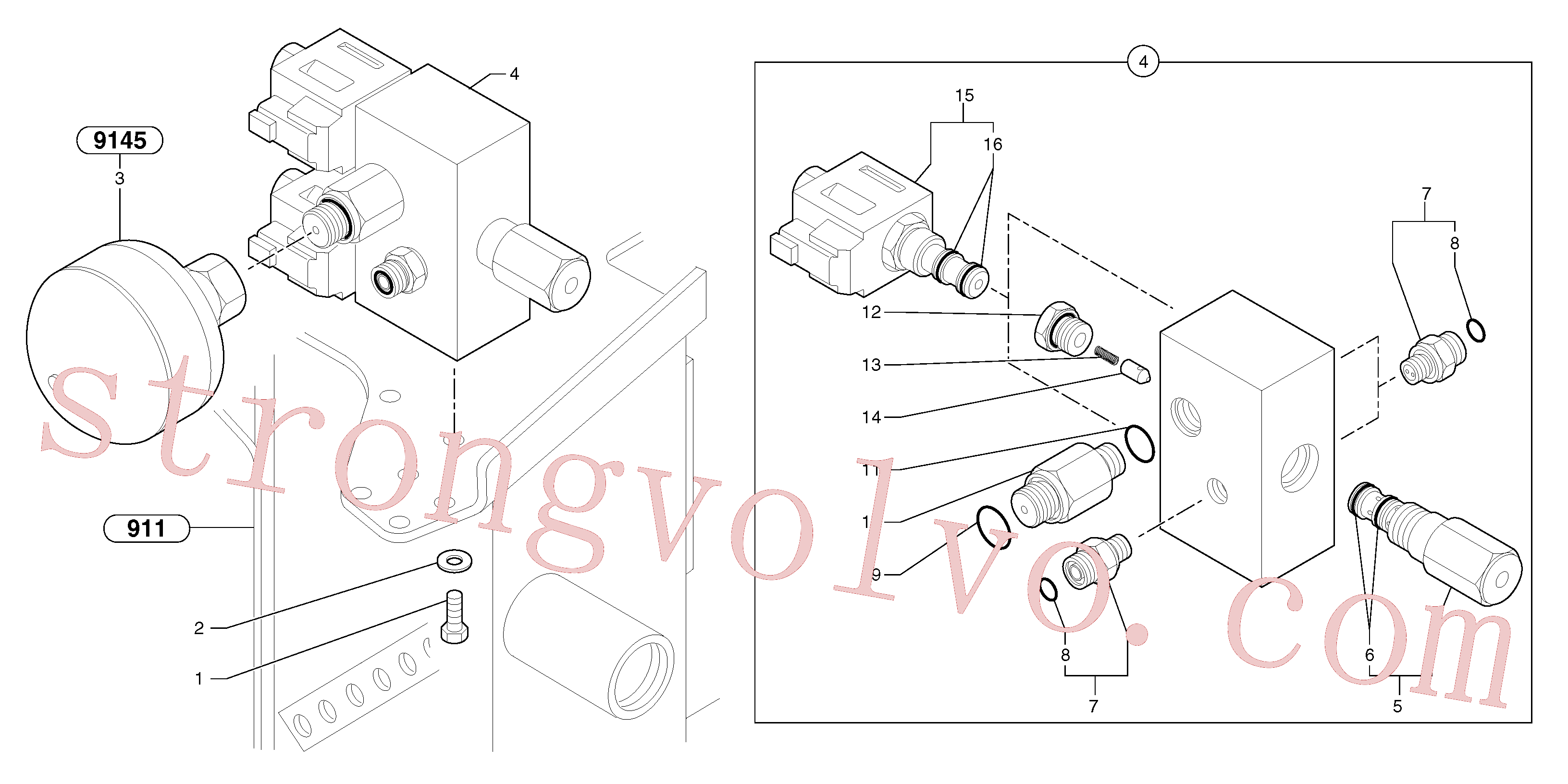 PJ4040238 Volvo Acumulador / electroválvula(9142Y1 Montagem)
